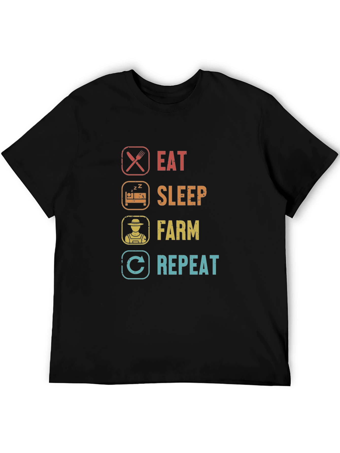 Eat Sleep Farm Repeat Graphic Tee