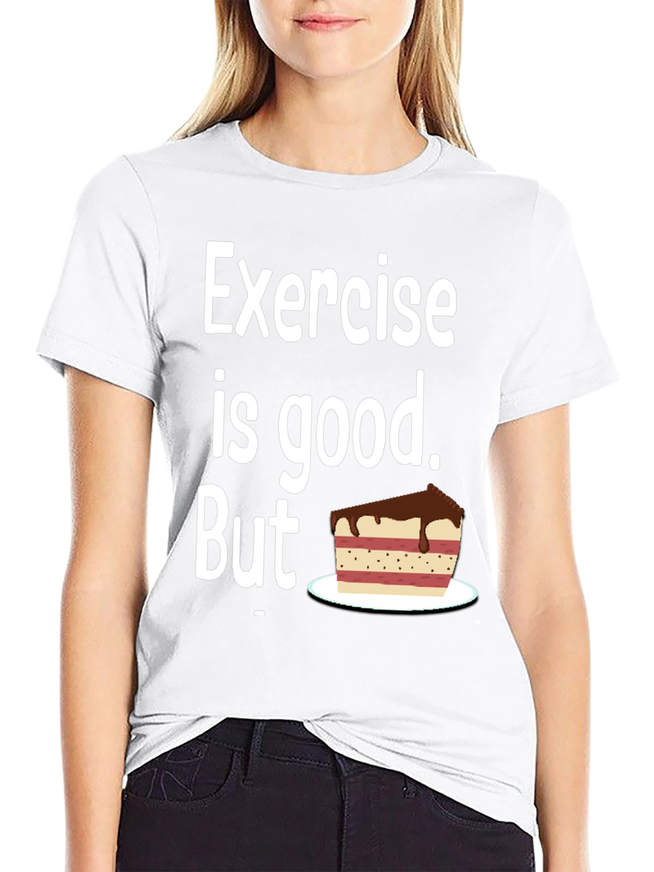 Funny Exercise Cake Lover T-Shirt
