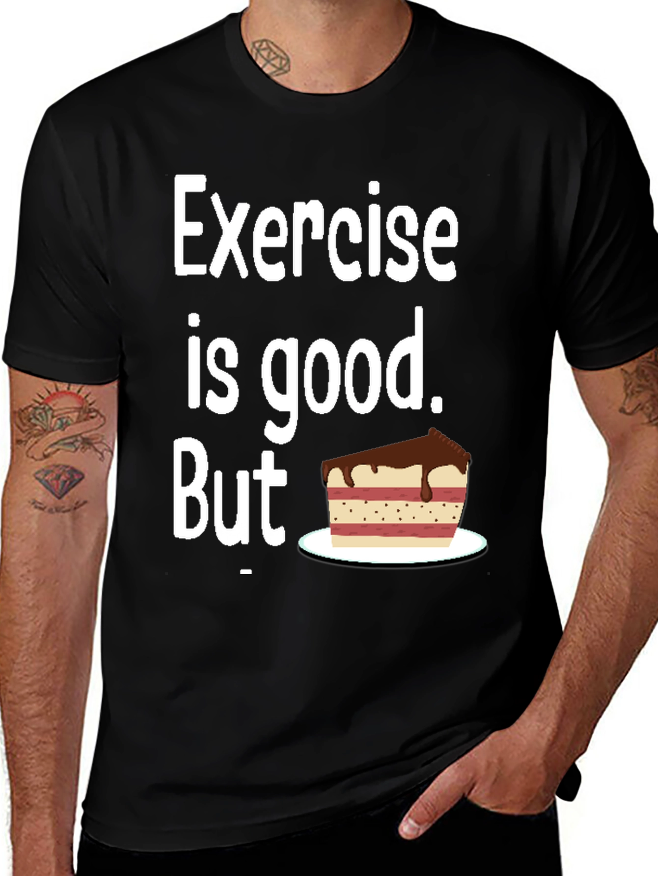 Funny Exercise Cake Lover T-Shirt