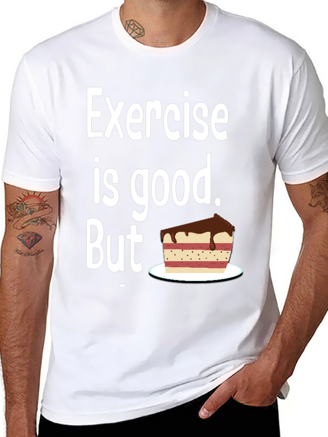 Funny Exercise Cake Lover T-Shirt