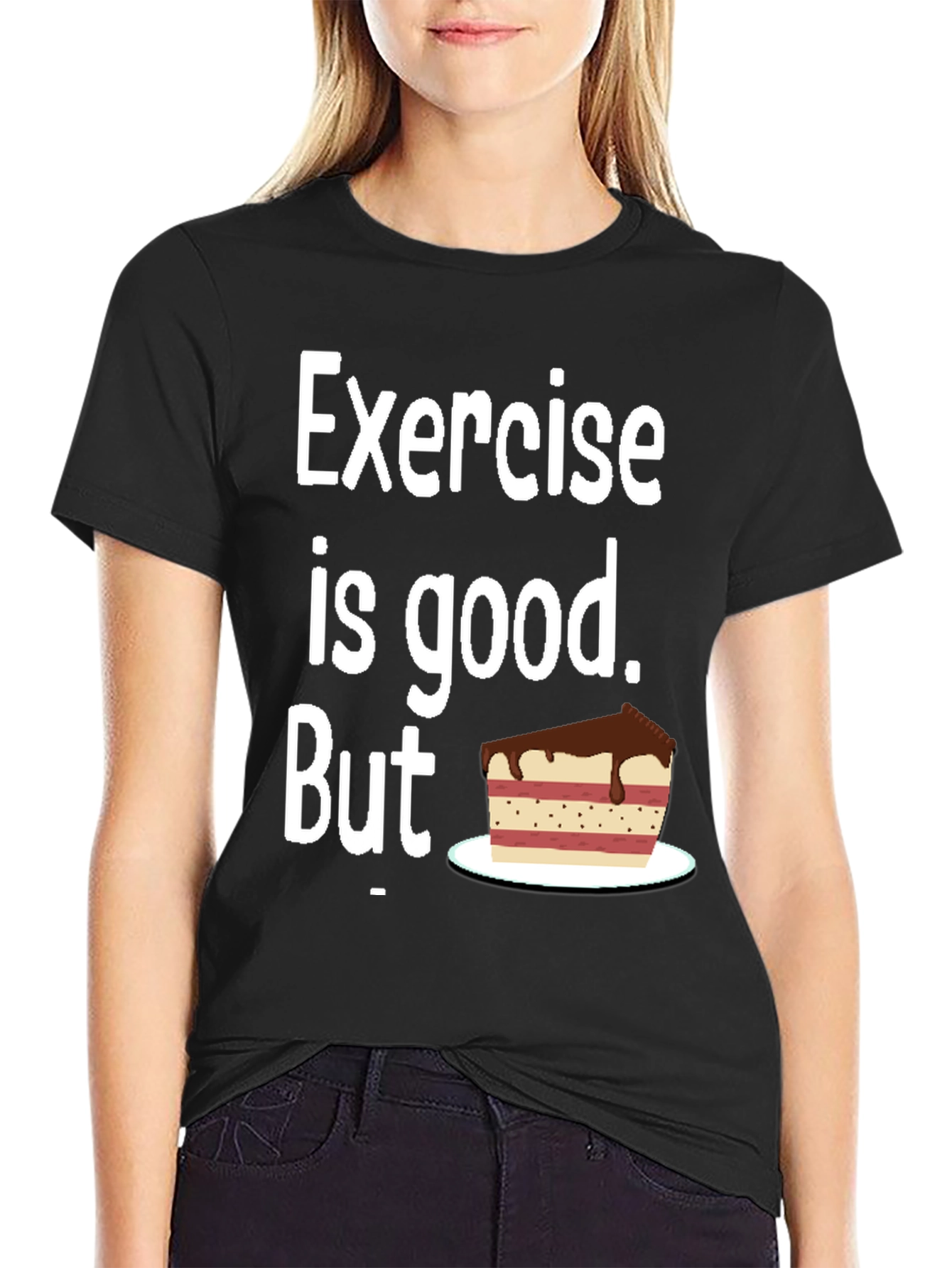 Funny Exercise Cake Lover T-Shirt