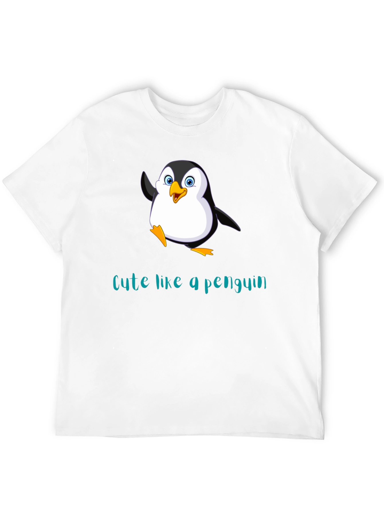 Cute Penguin Graphic T-Shirt - Black