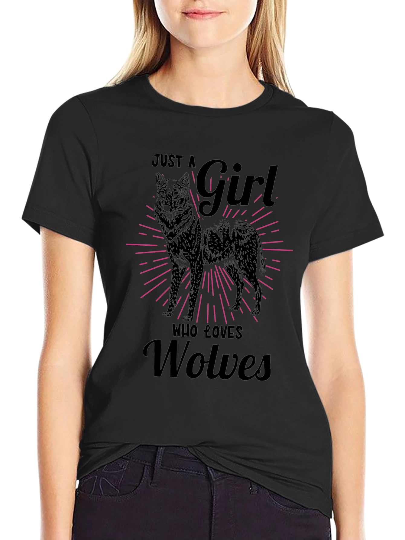 Just a Girl Who Loves Wolves T-Shirt