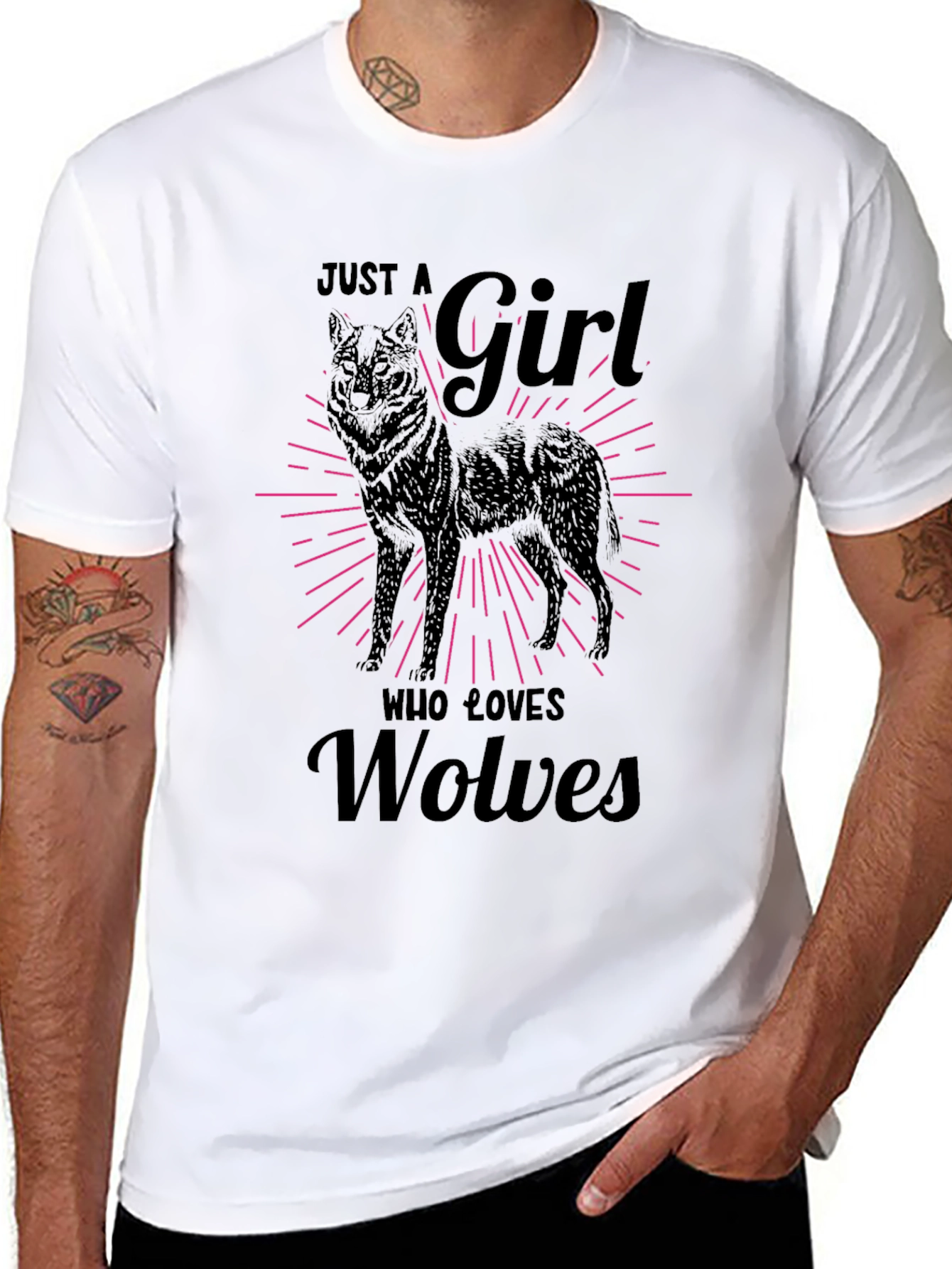 Just a Girl Who Loves Wolves T-Shirt