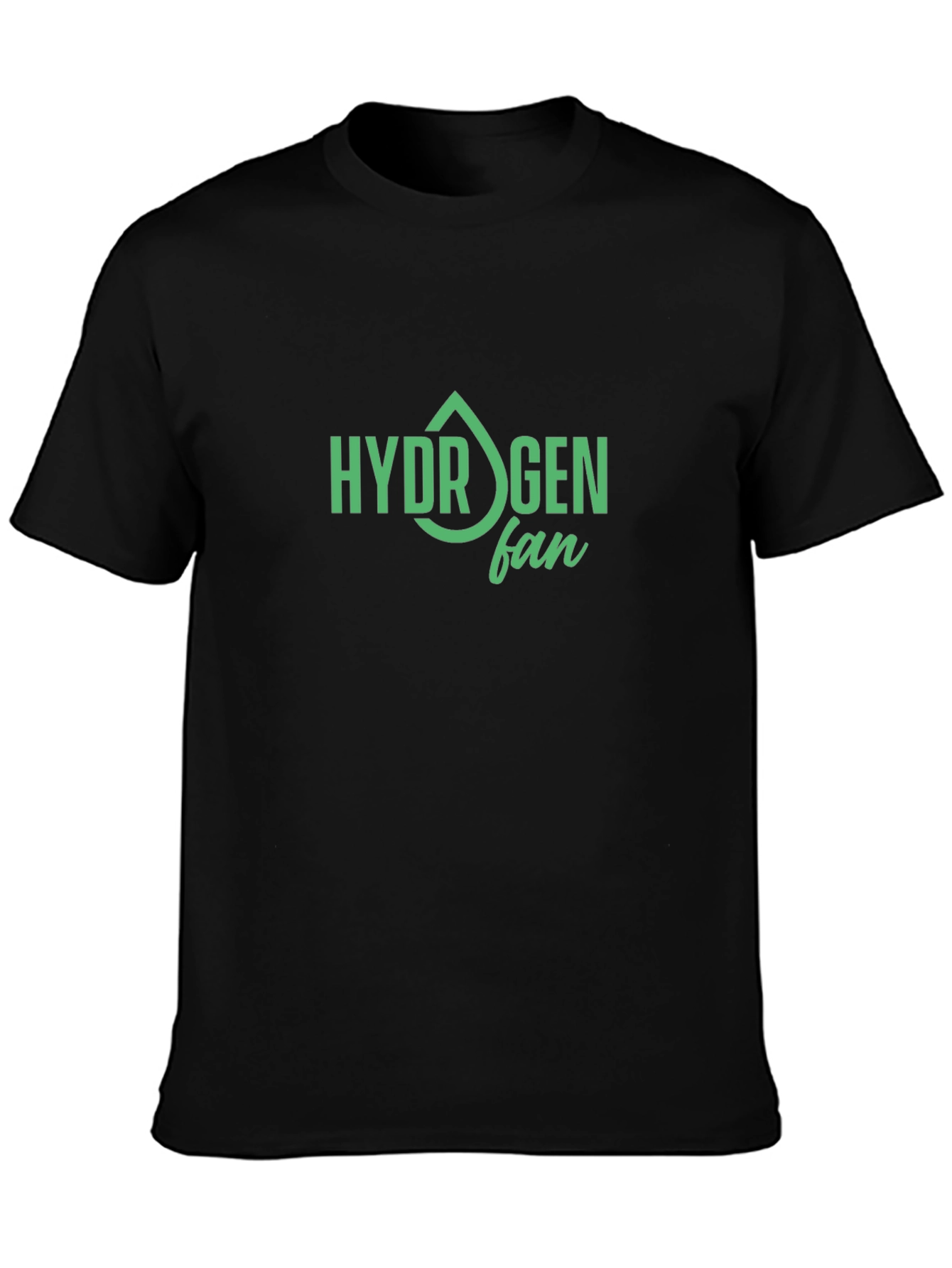 Hydrogen Fan Graphic Tee - Black Cotton T-Shirt