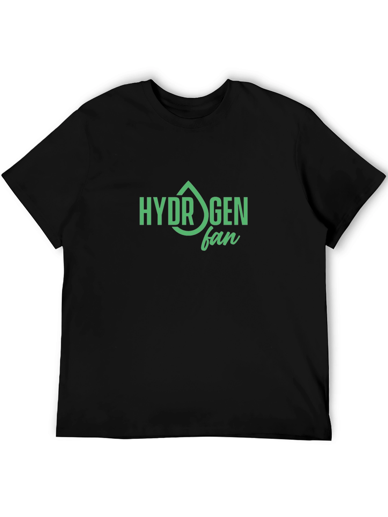 Hydrogen Fan Graphic Tee - Black Cotton T-Shirt