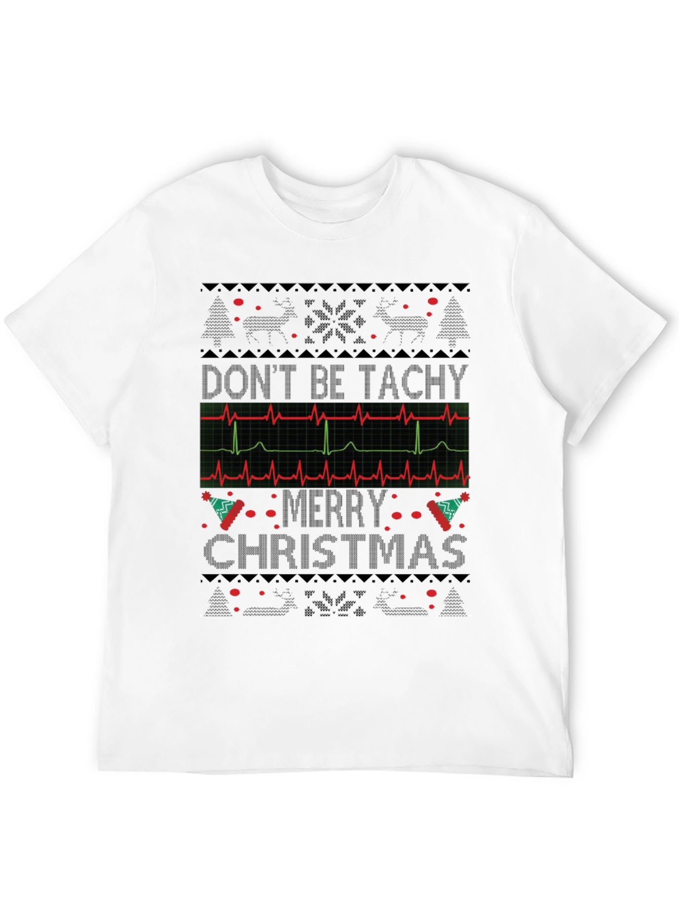 Dont Be Tachy Merry Christmas Black T-Shirt