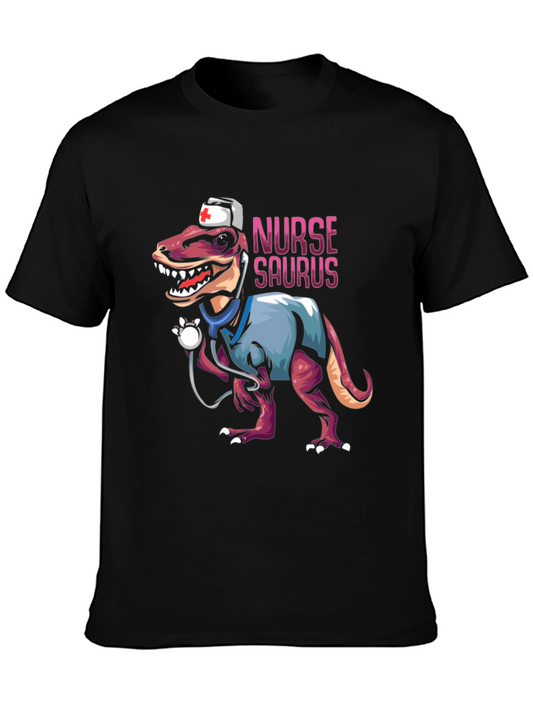 Nurse Saurus T-Shirt Funny Dino Nursing Tee