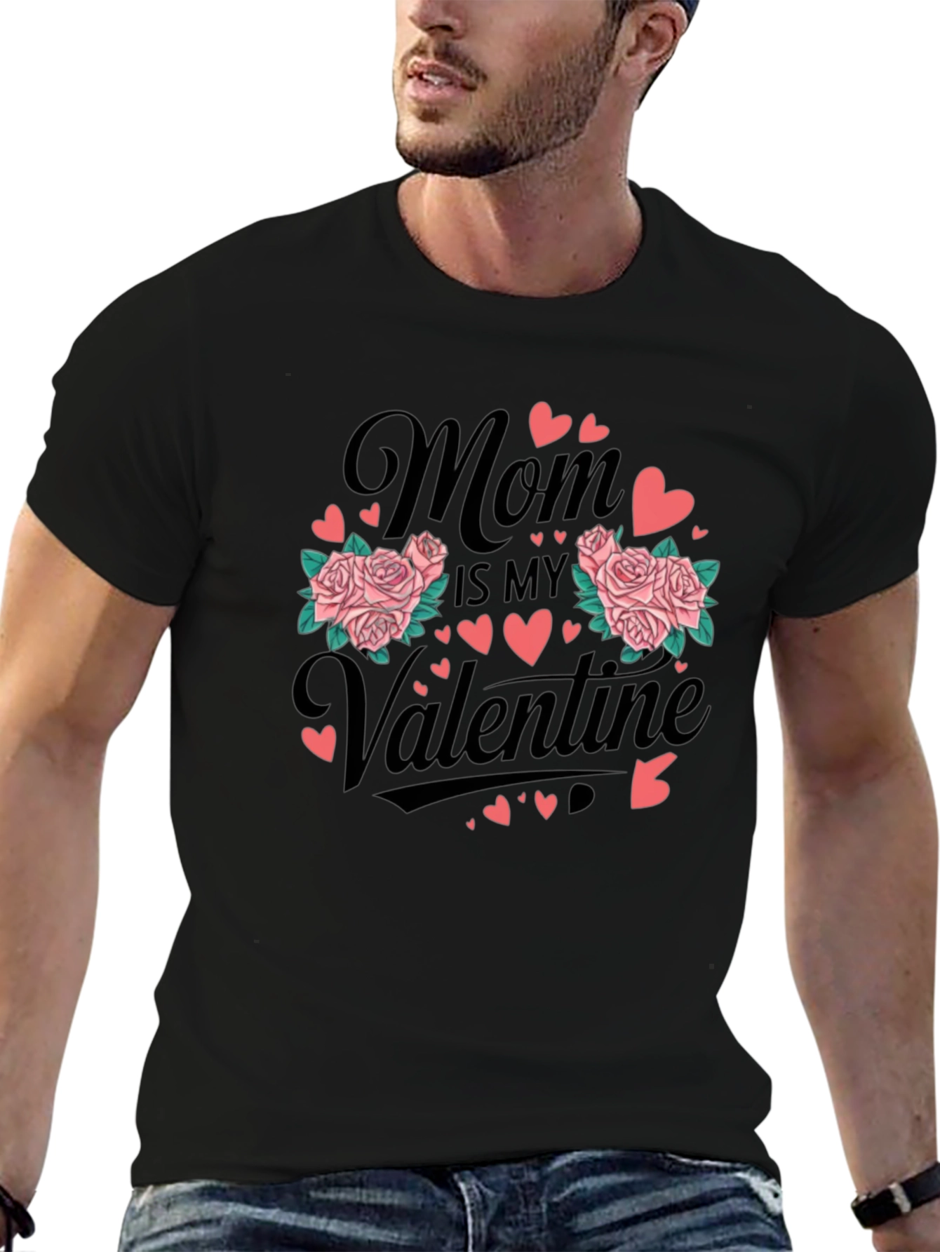 Mom is My Valentine Graphic T-Shirt