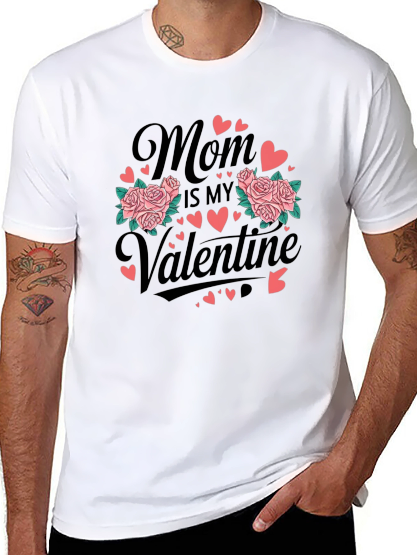 Mom is My Valentine Graphic T-Shirt