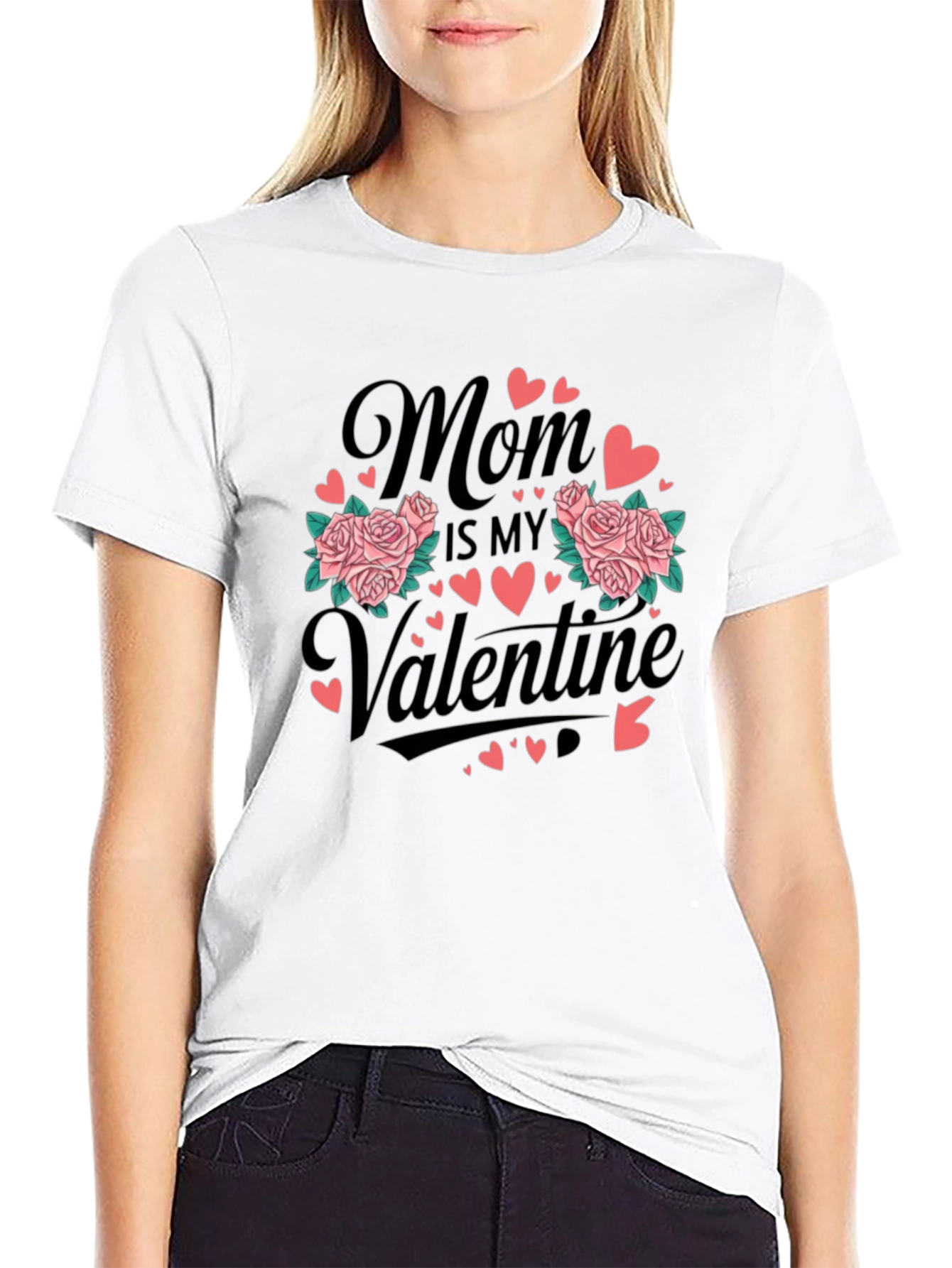 Mom is My Valentine Graphic T-Shirt