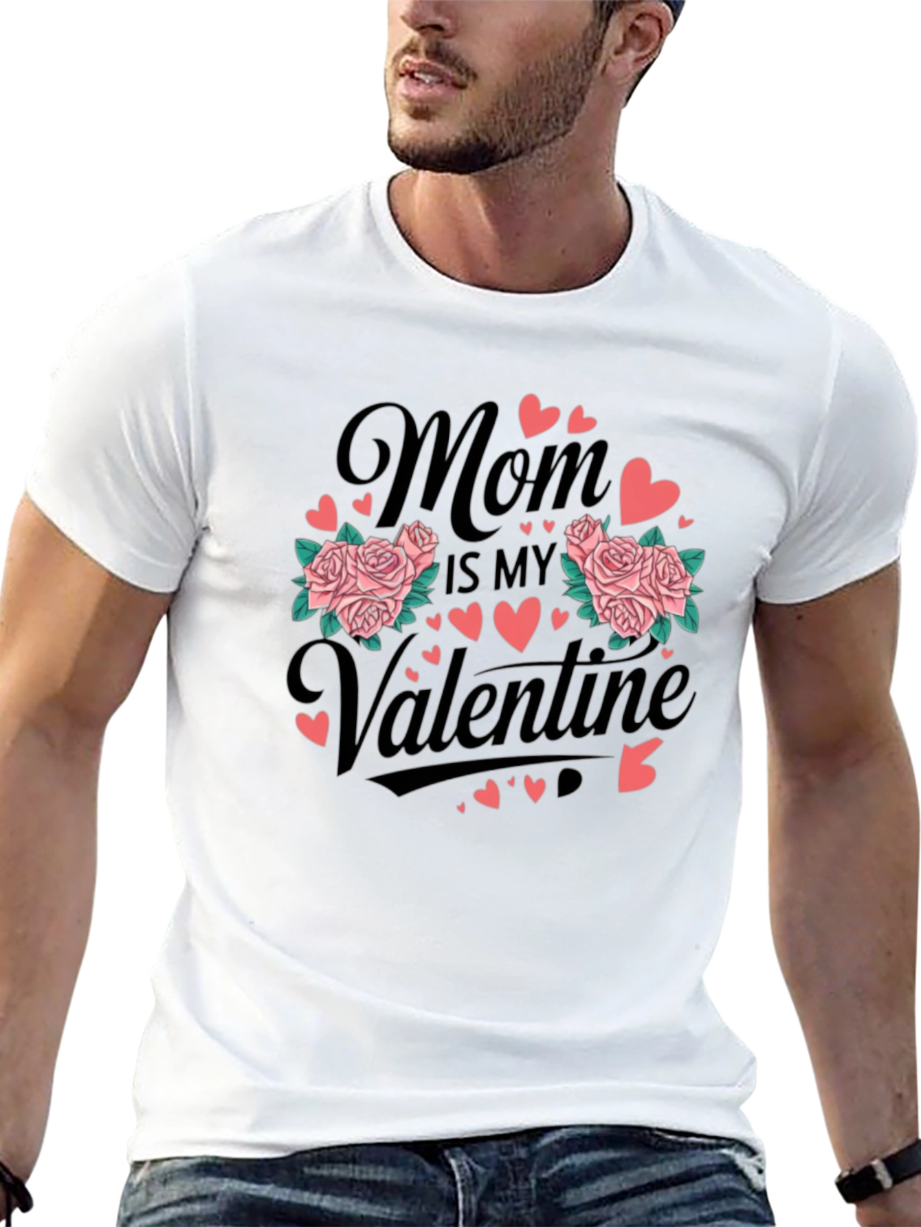 Mom is My Valentine Graphic T-Shirt