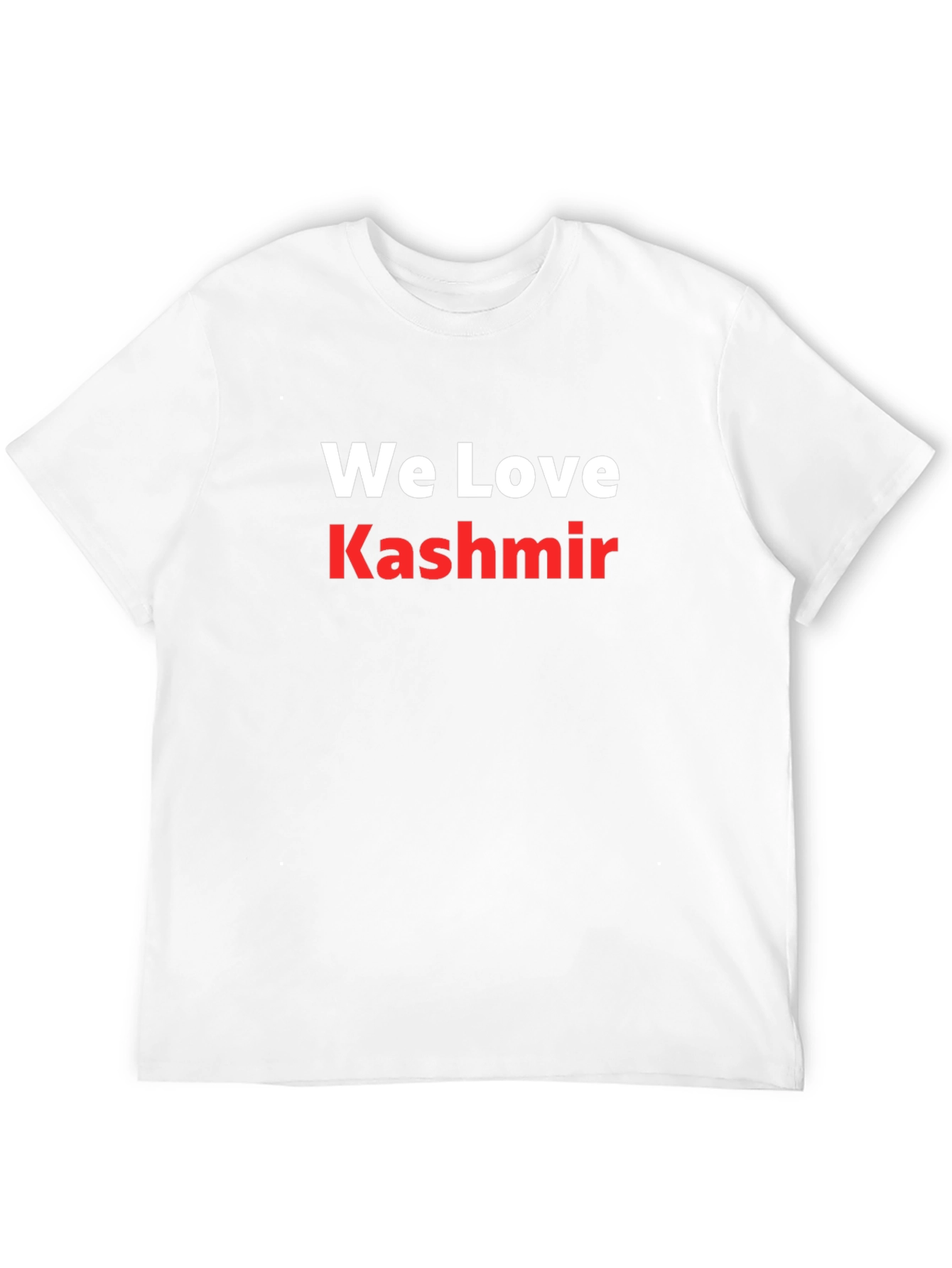 We Love Kashmir Graphic Tee - Black Cotton T-Shirt