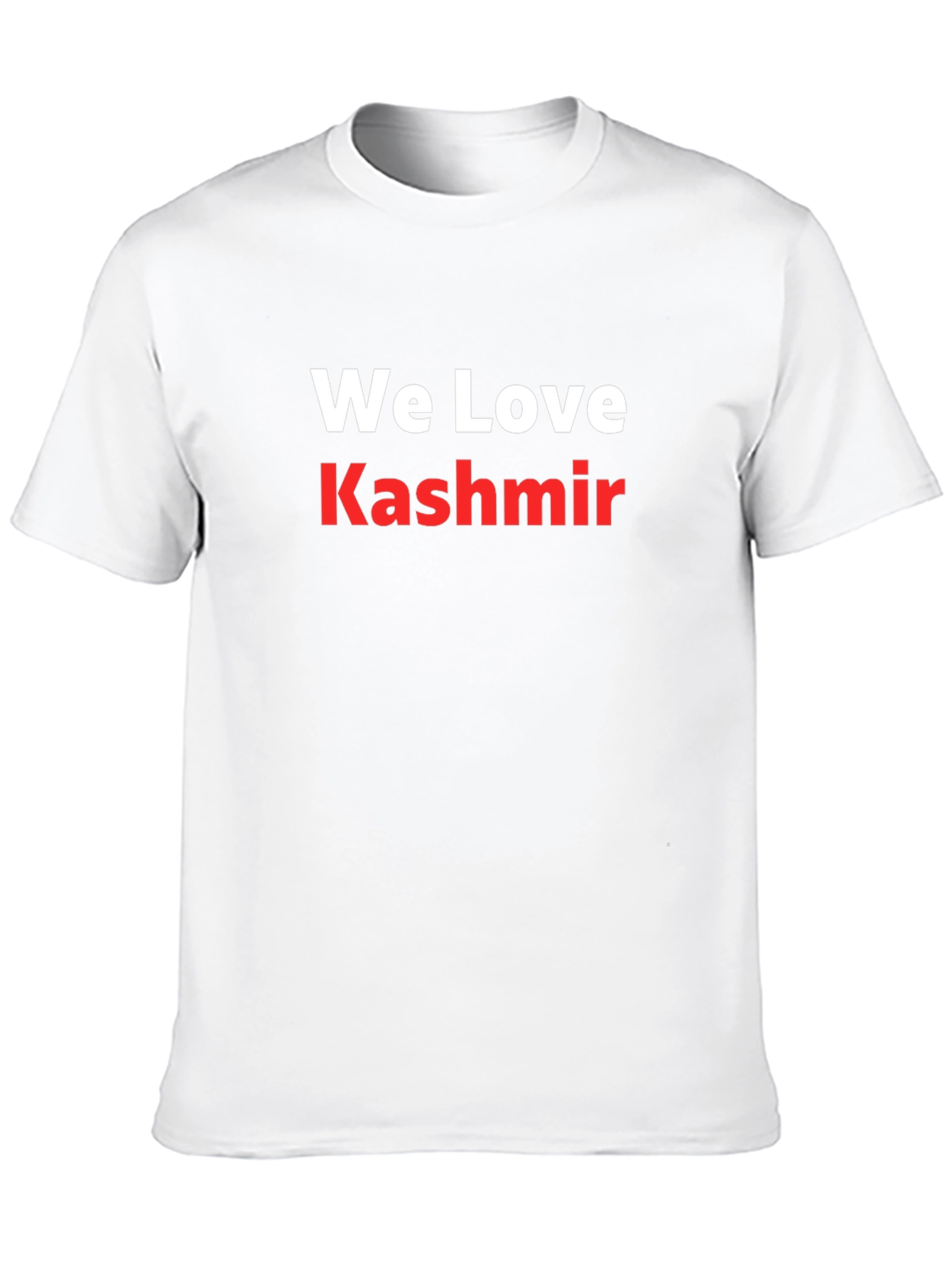 We Love Kashmir Graphic Tee - Black Cotton T-Shirt