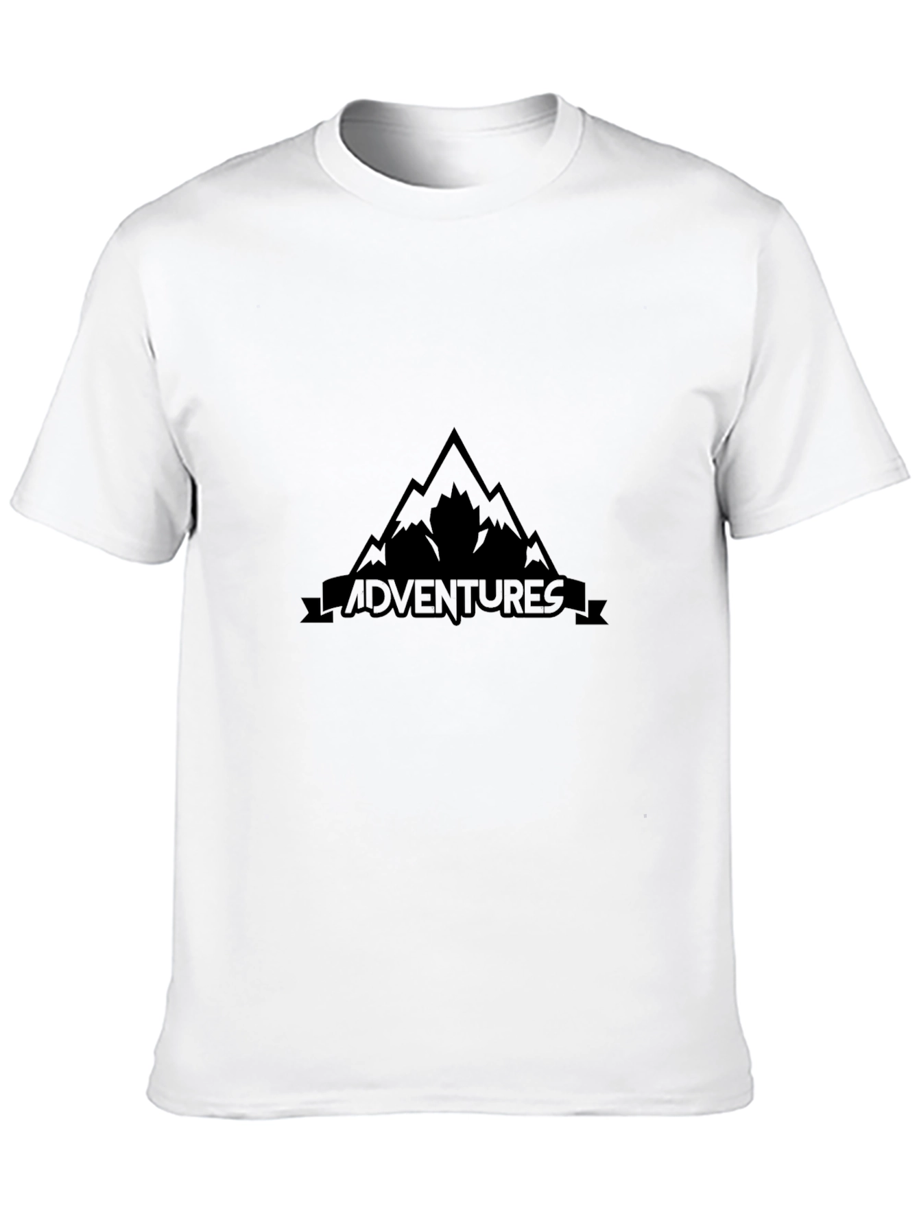Mens Black Adventures Graphic T-Shirt