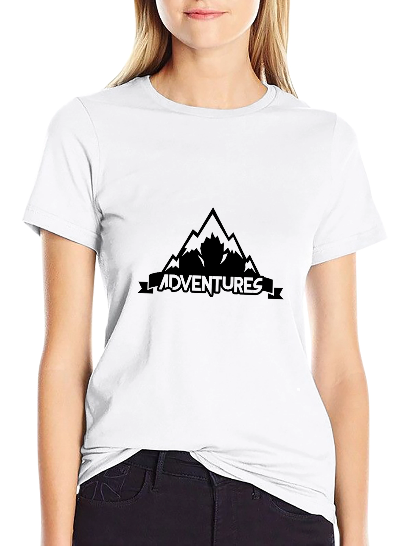 Mens Black Adventures Graphic T-Shirt