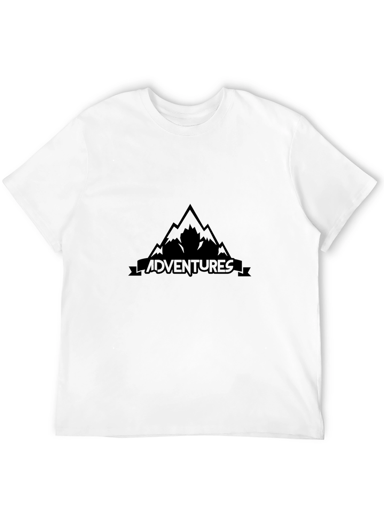 Mens Black Adventures Graphic T-Shirt