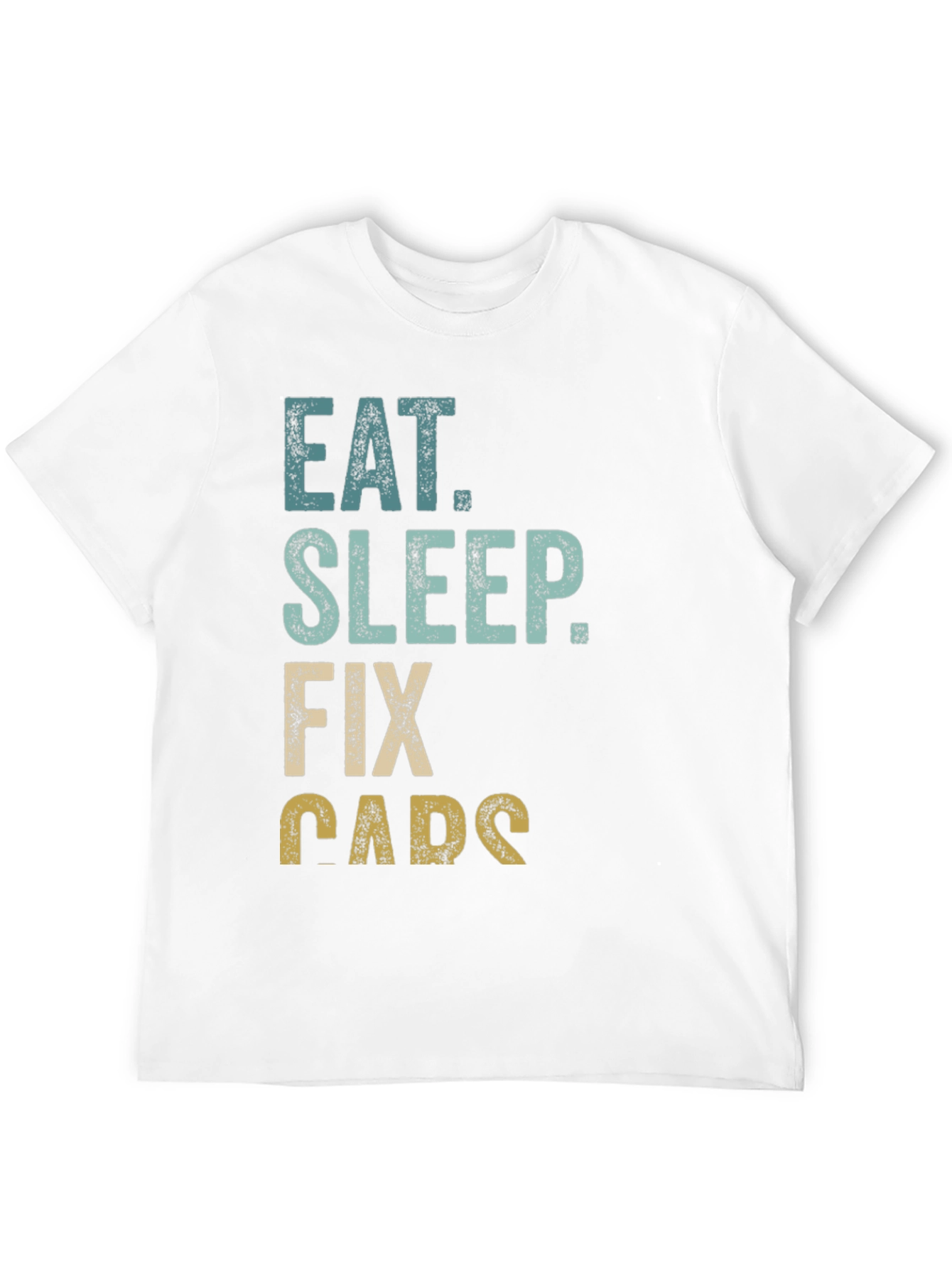 Eat Sleep Fix Cars Graphic Tee - Black
