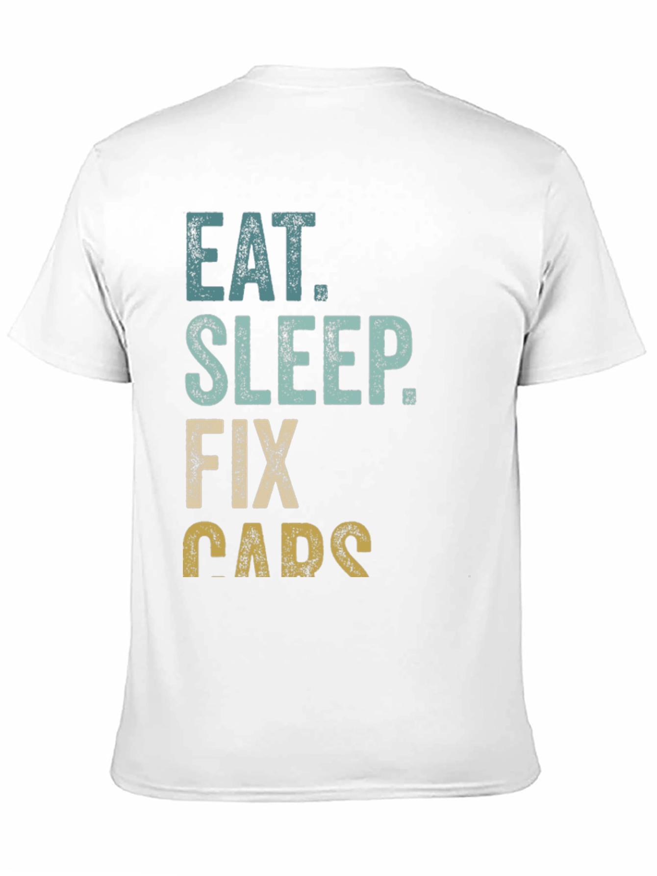 Eat Sleep Fix Cars Graphic Tee - Black