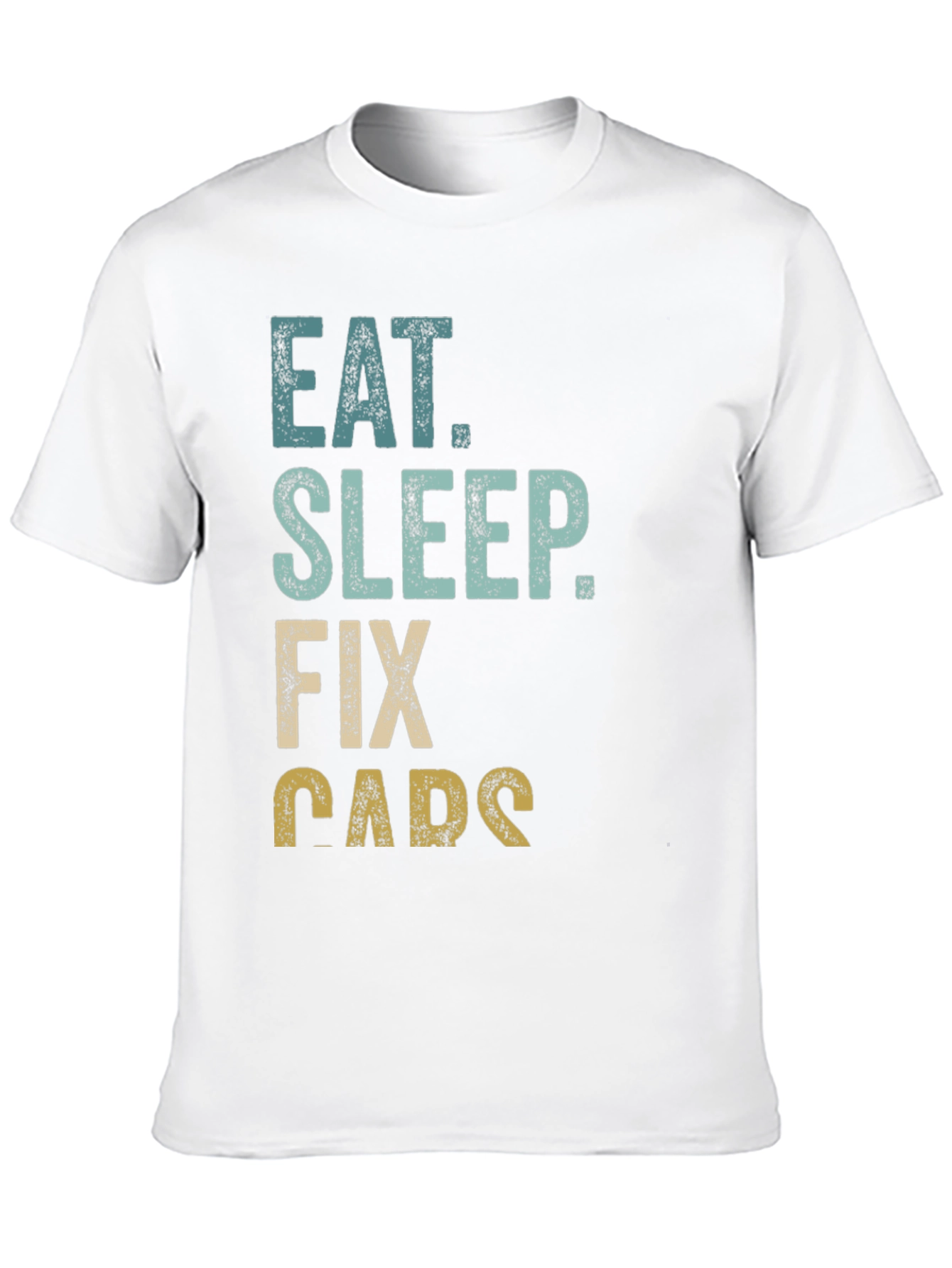 Eat Sleep Fix Cars Graphic Tee - Black