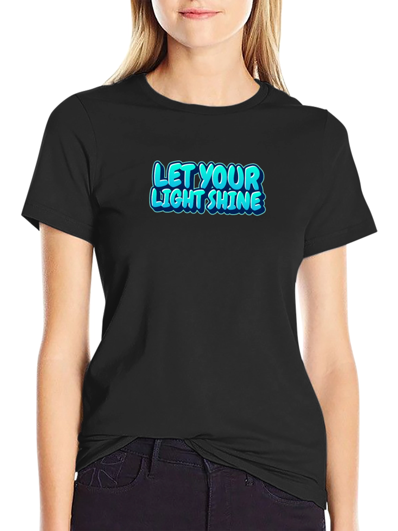 Let Your Light Shine Black T-Shirt