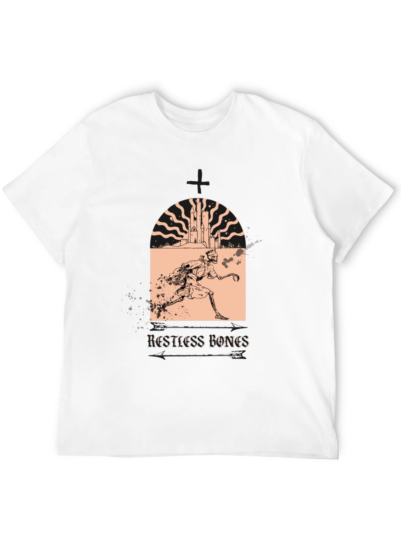 Restless Bones Graphic T-Shirt - Black