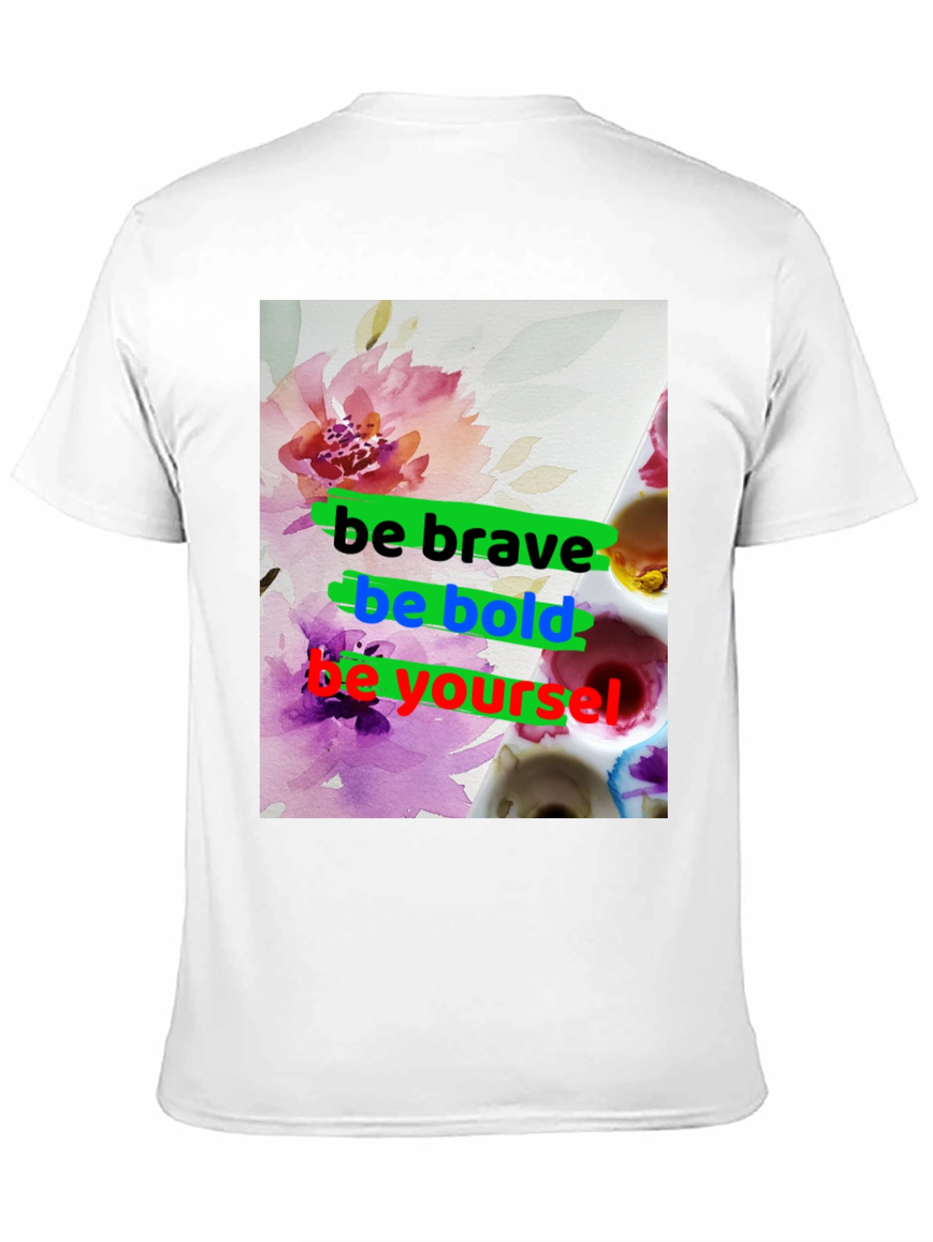 Be Brave T-Shirt - Floral Graphic Tee