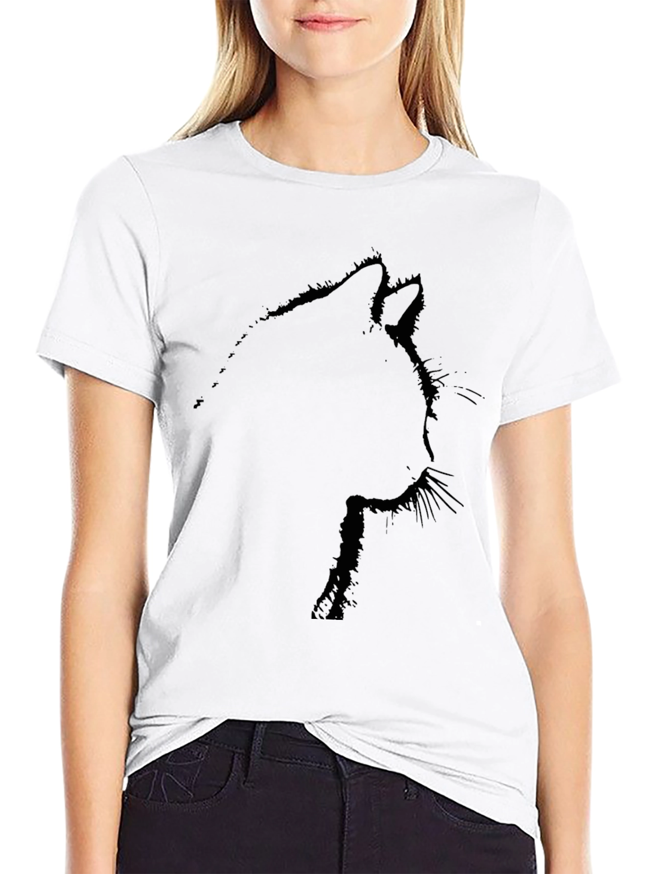 Black Cat Silhouette T-Shirt