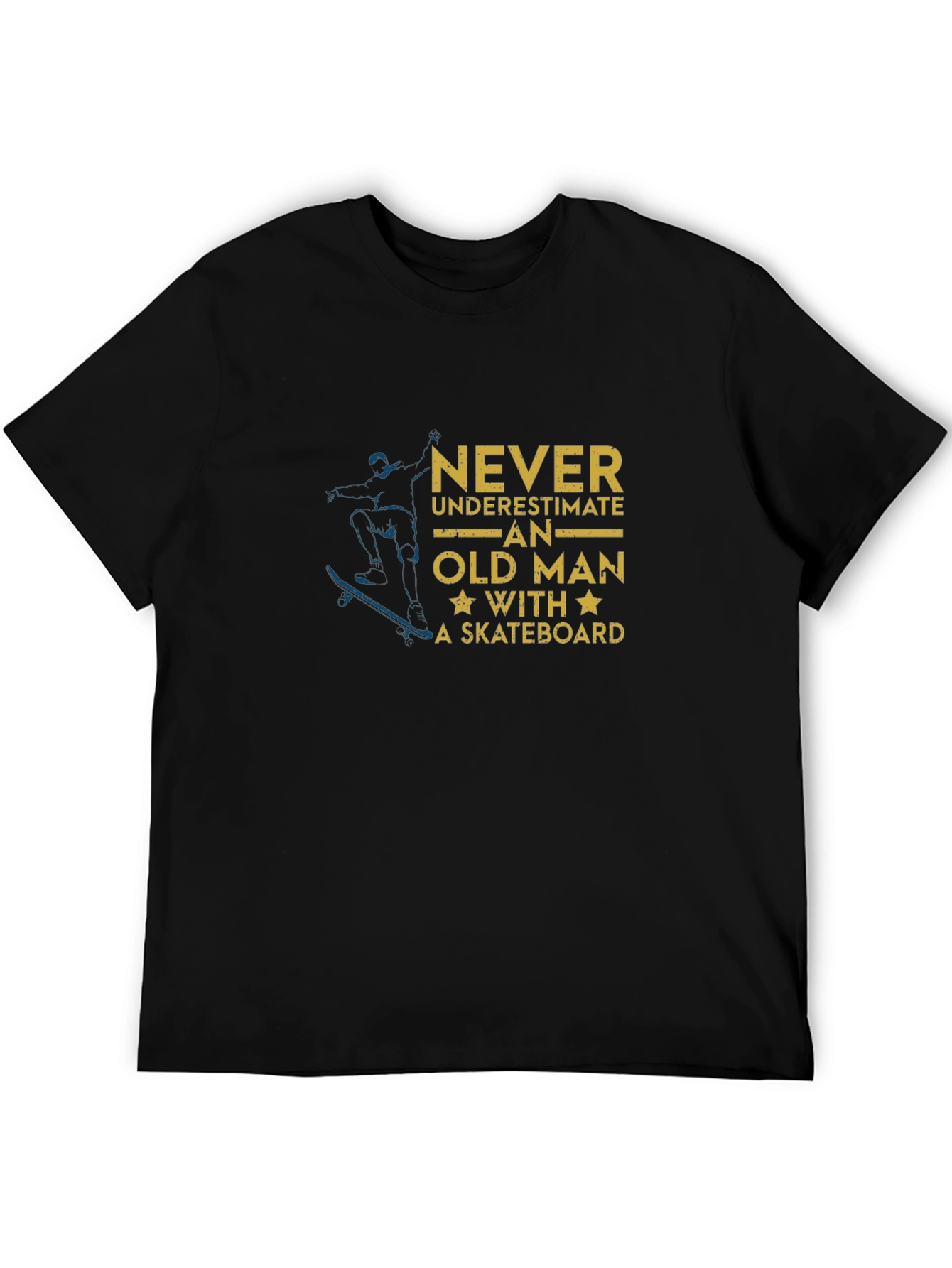 Old Man Skateboarder Graphic Tee - Cool & Comfy!