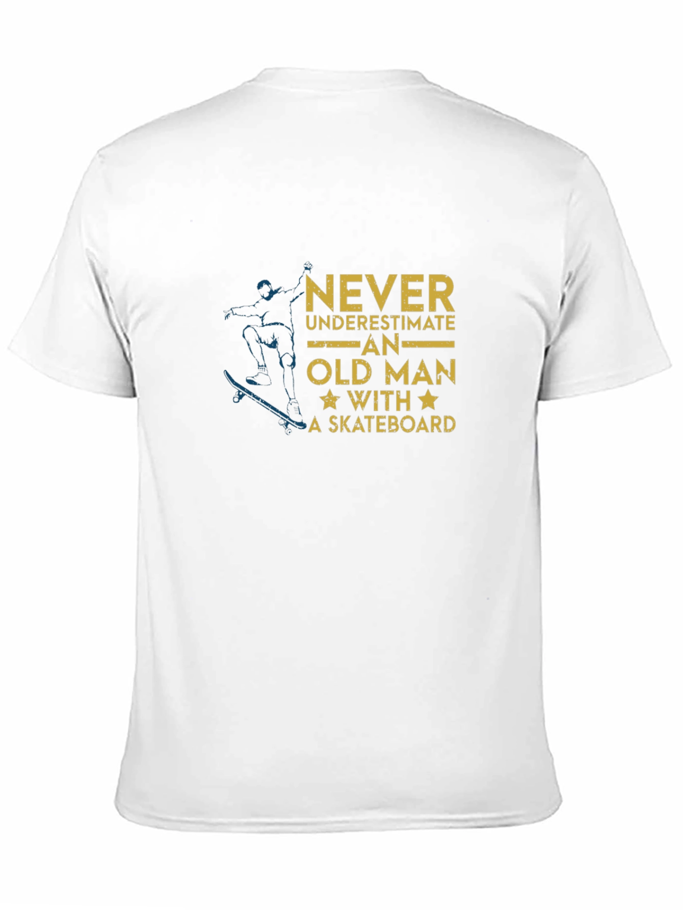 Old Man Skateboarder Graphic Tee - Cool & Comfy!