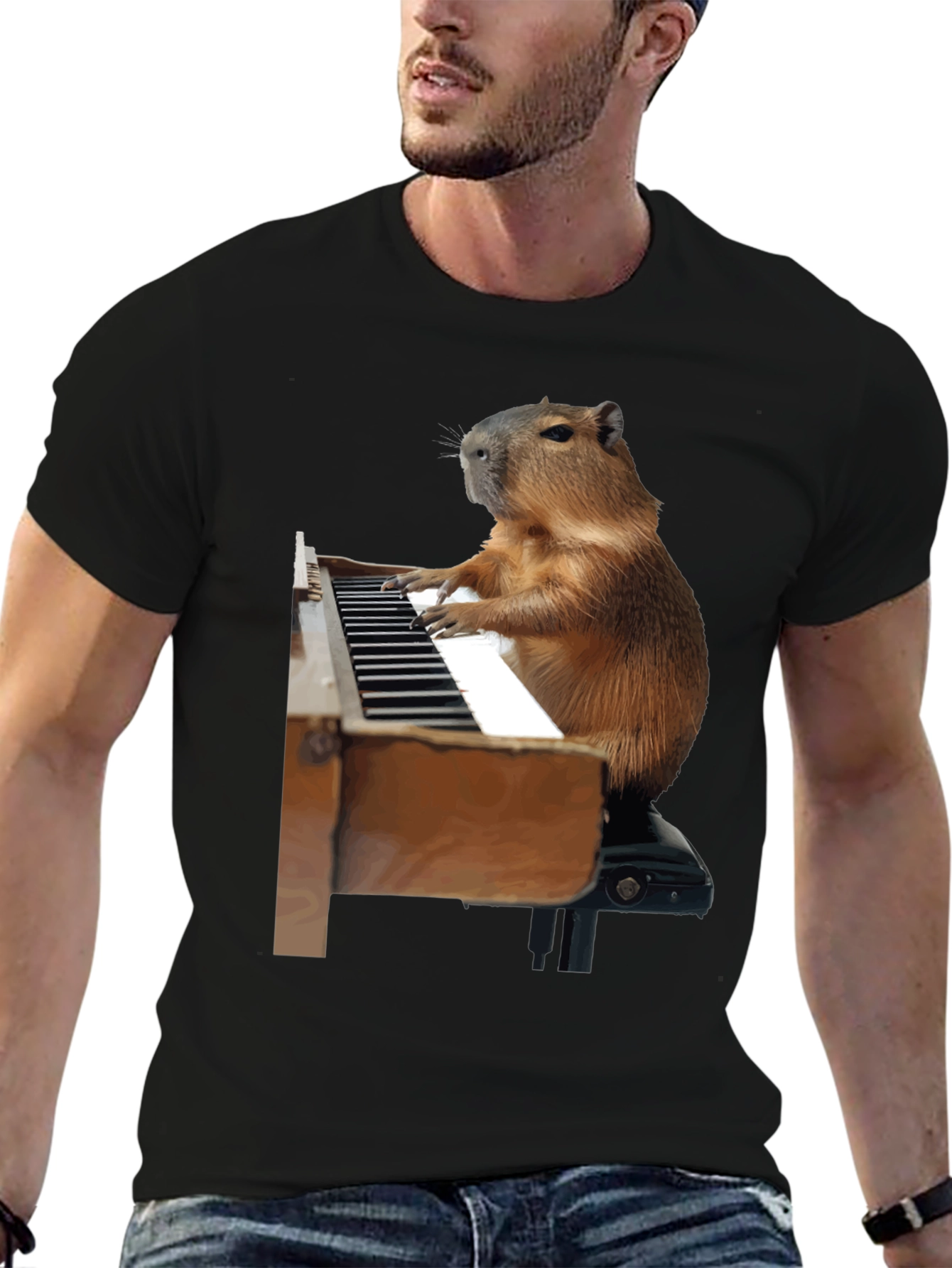 Capybara Piano T-Shirt
