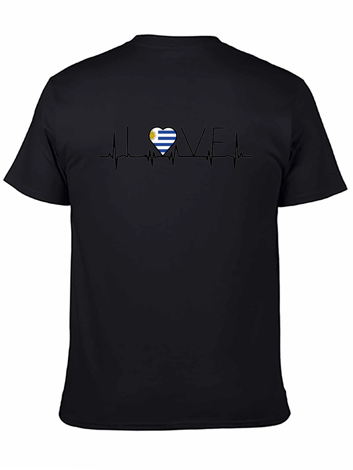 Uruguay Flag Heartbeat Love T-Shirt