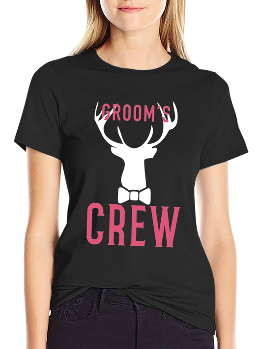 Grooms Crew Stag T-Shirt - Wedding Party Apparel