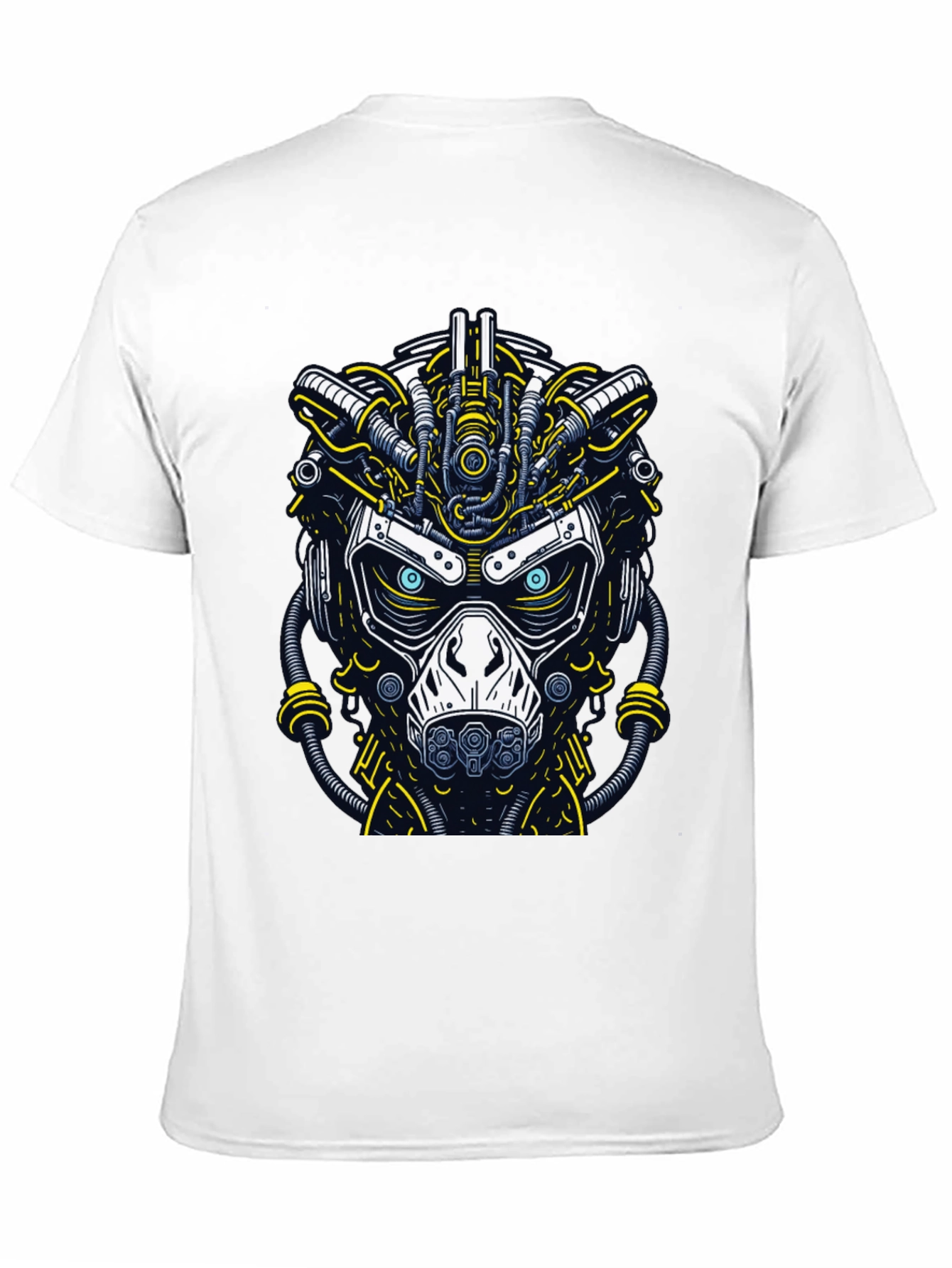 Cyberpunk Graphic T-Shirt: Futuristic Mask Design