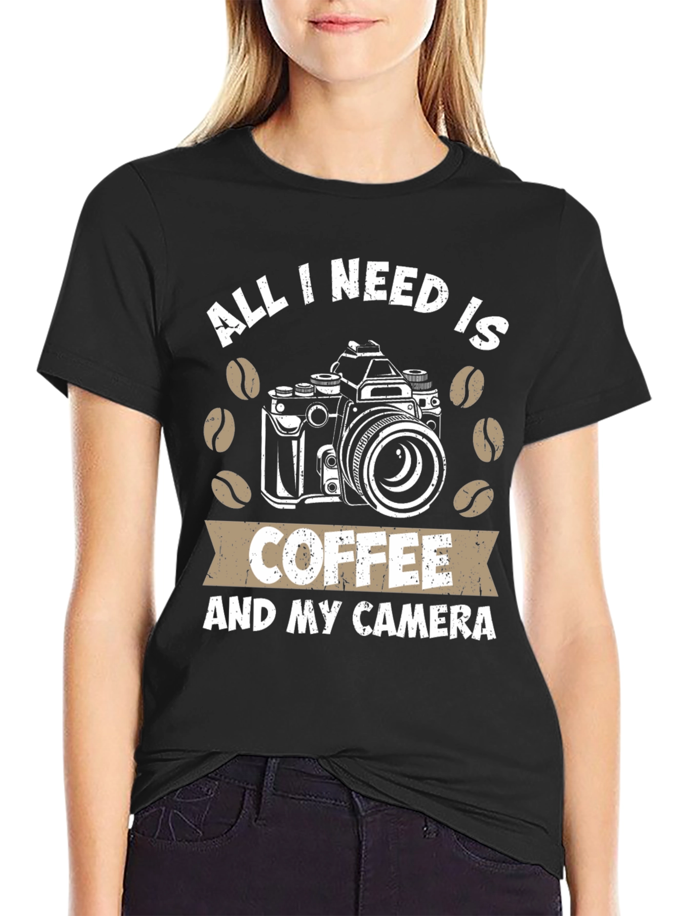 Coffee and Camera T-Shirt - Photography Lover Tee
