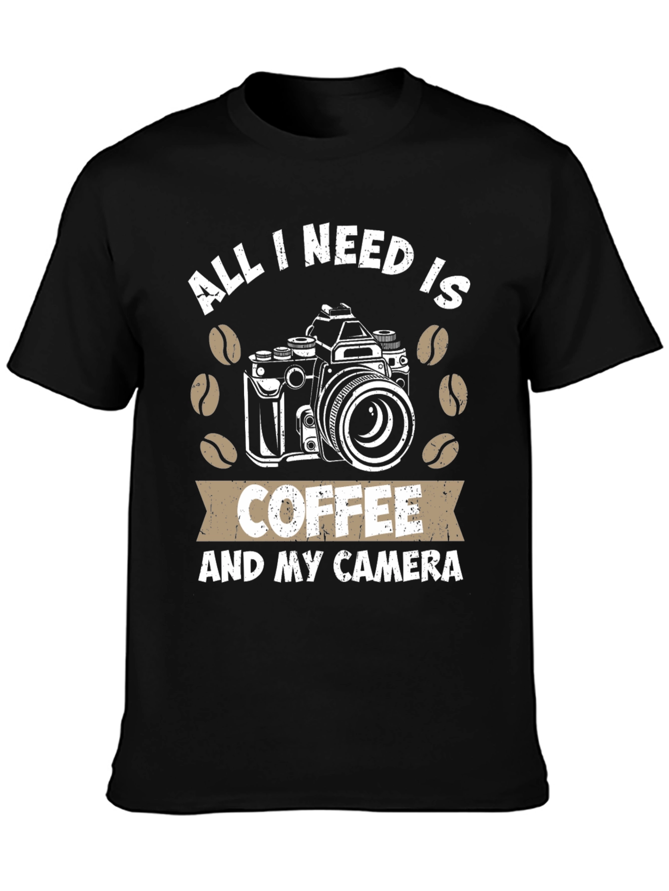 Coffee and Camera T-Shirt - Photography Lover Tee