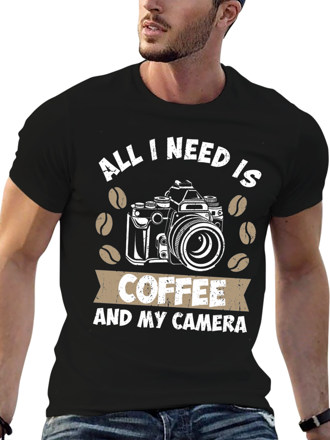 Coffee and Camera T-Shirt - Photography Lover Tee