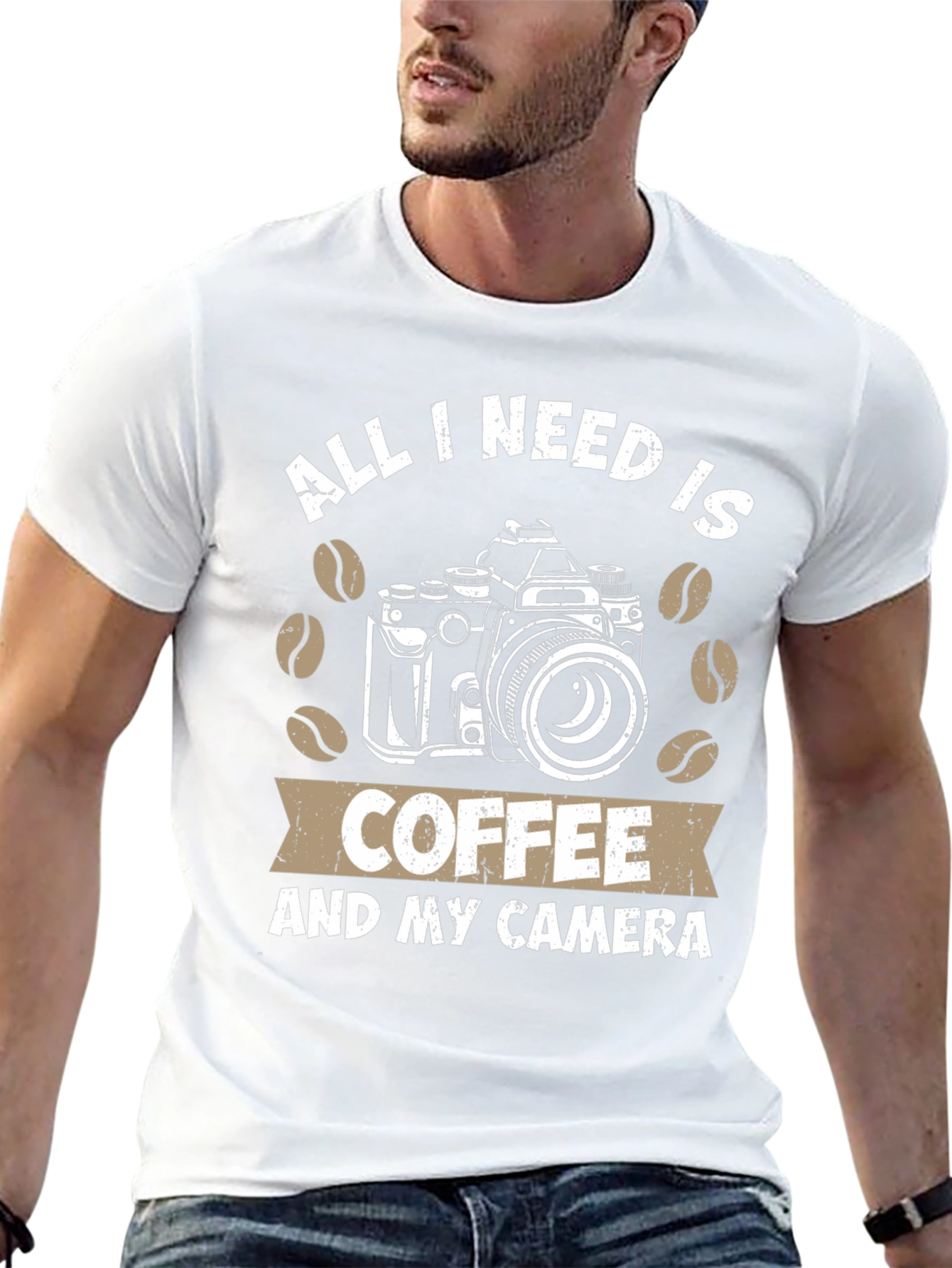 Coffee and Camera T-Shirt - Photography Lover Tee