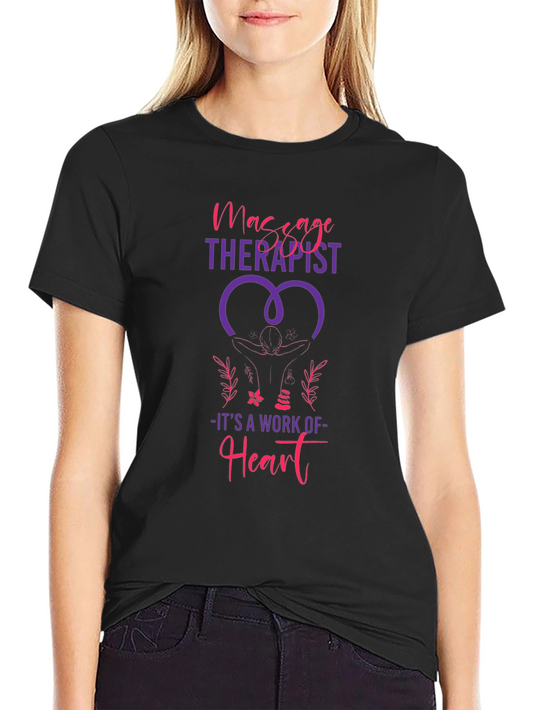 Massage Therapist Heart Work T-Shirt
