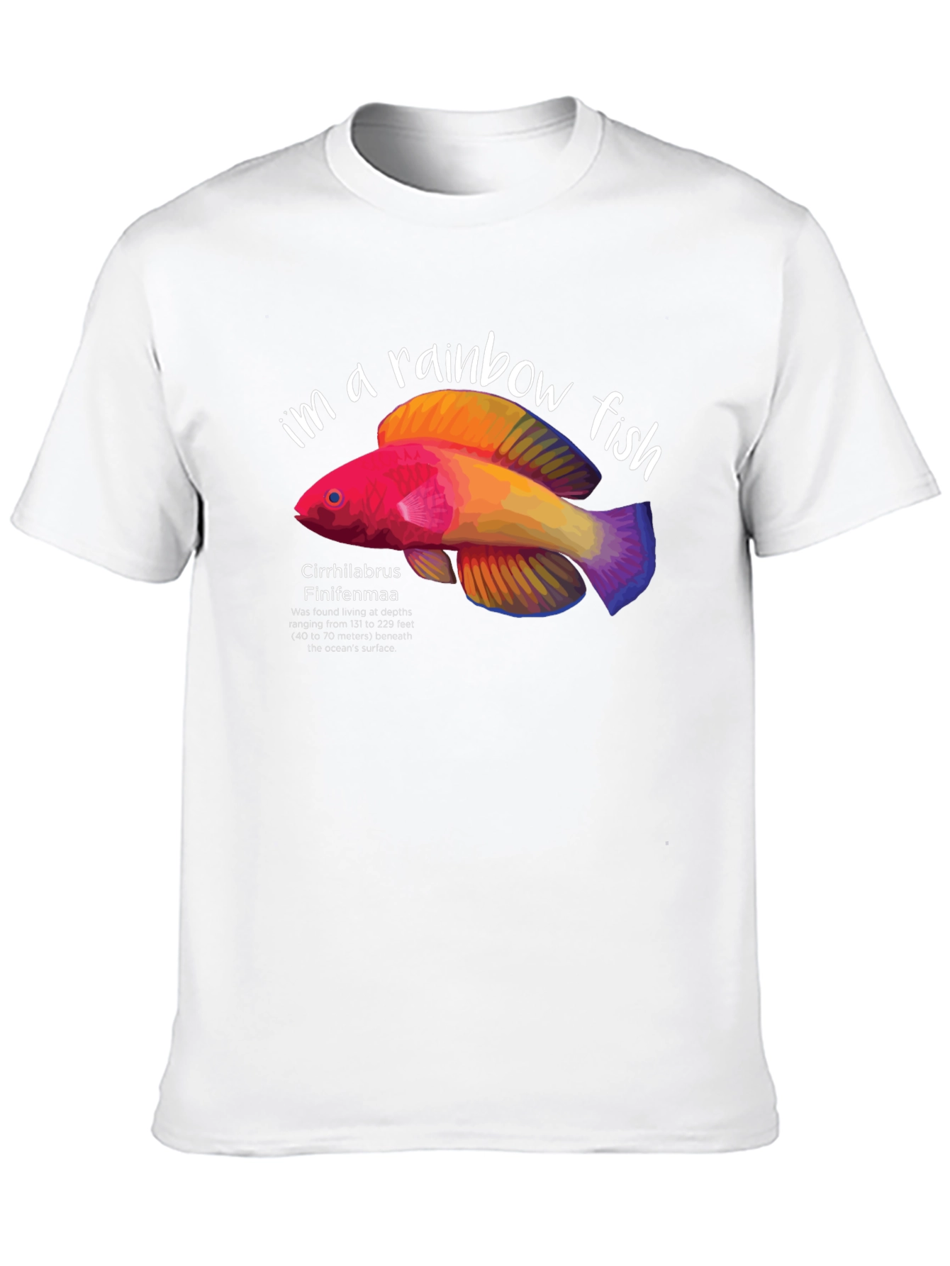 Rainbow Fish Graphic T-Shirt - Marine Life Tee