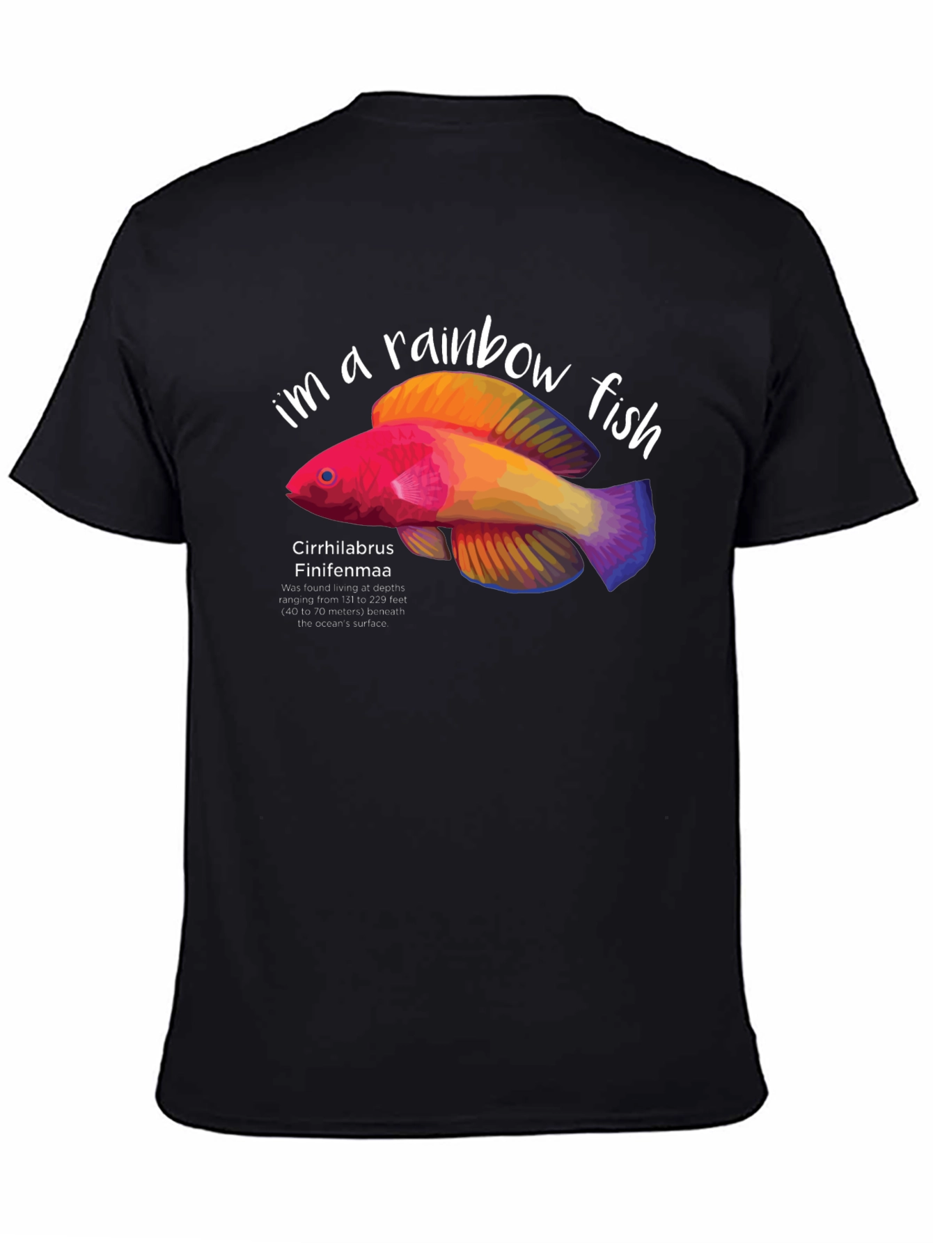 Rainbow Fish Graphic T-Shirt - Marine Life Tee