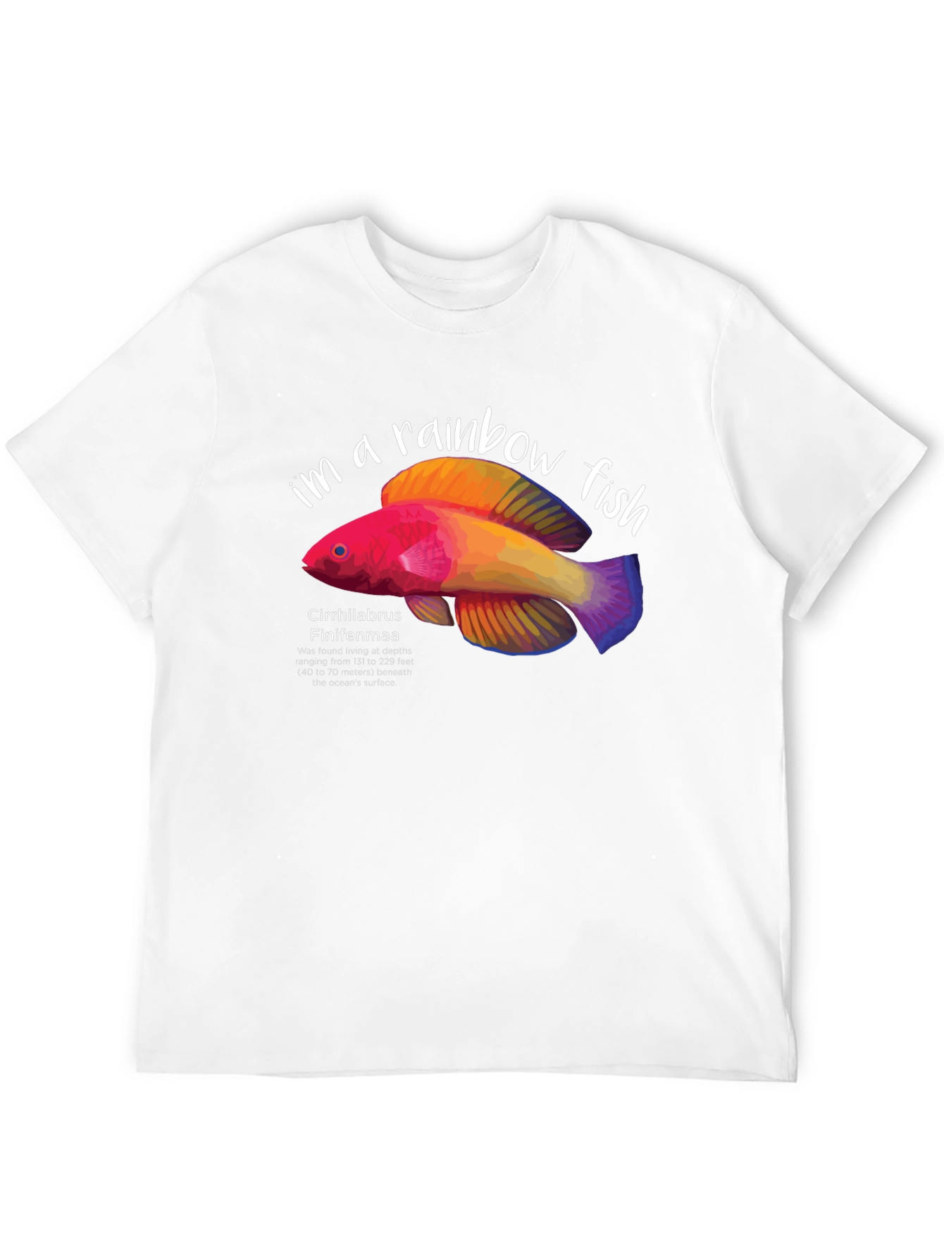 Rainbow Fish Graphic T-Shirt - Marine Life Tee