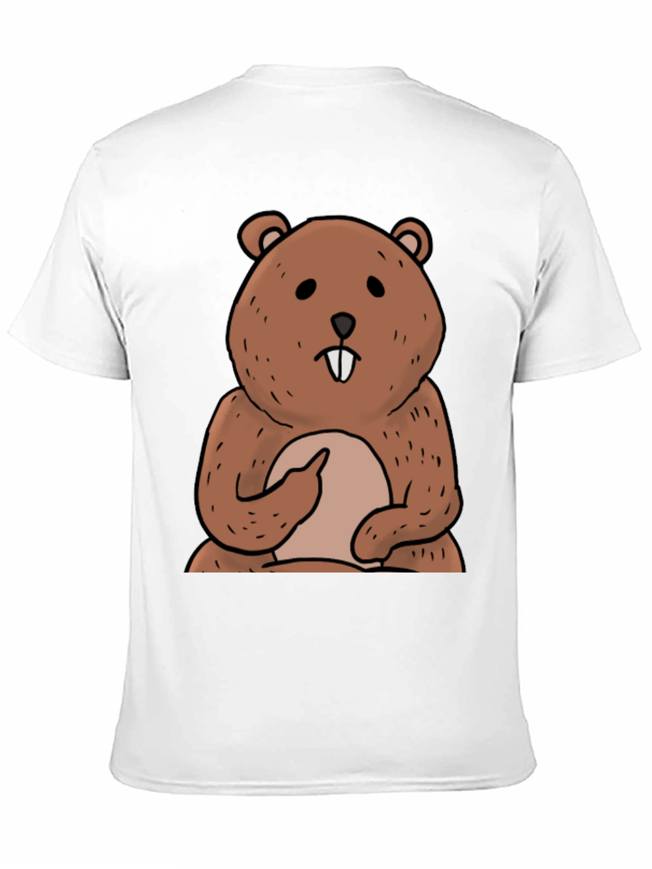 Funny Beaver Cartoon Graphic T-Shirt