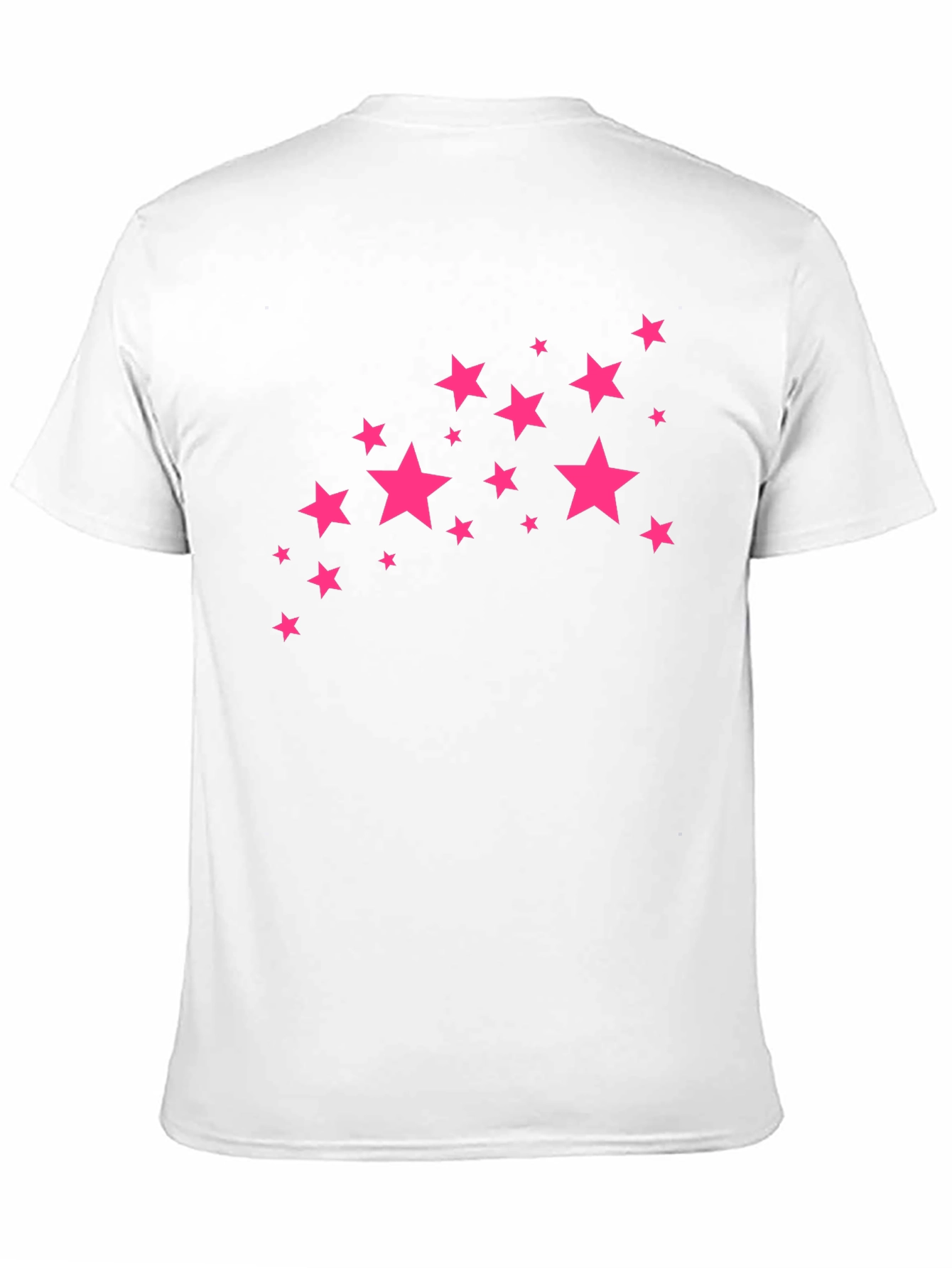Stylish Black Tee with Pink Star Design