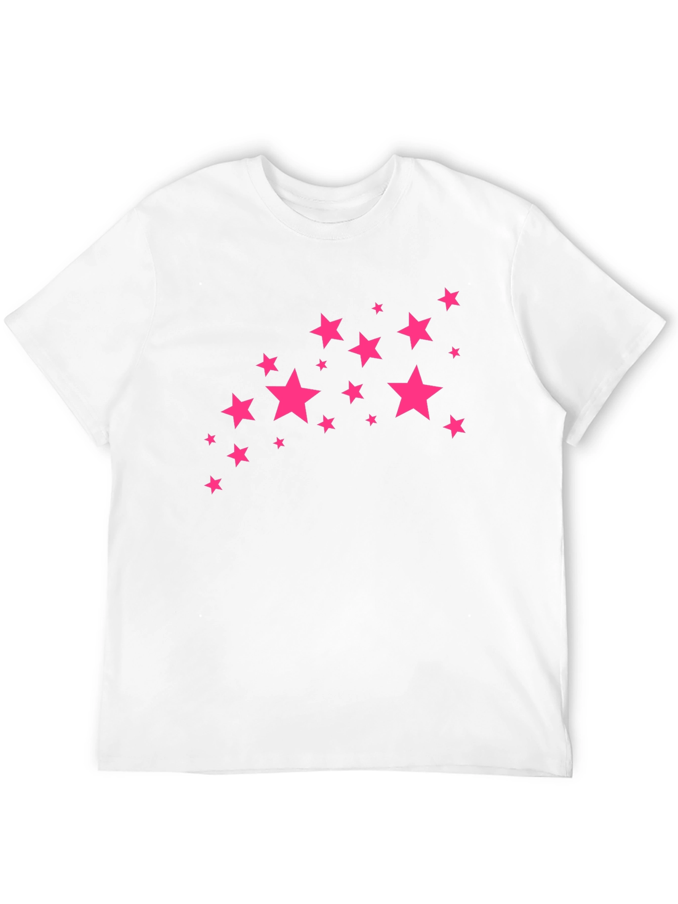 Stylish Black Tee with Pink Star Design