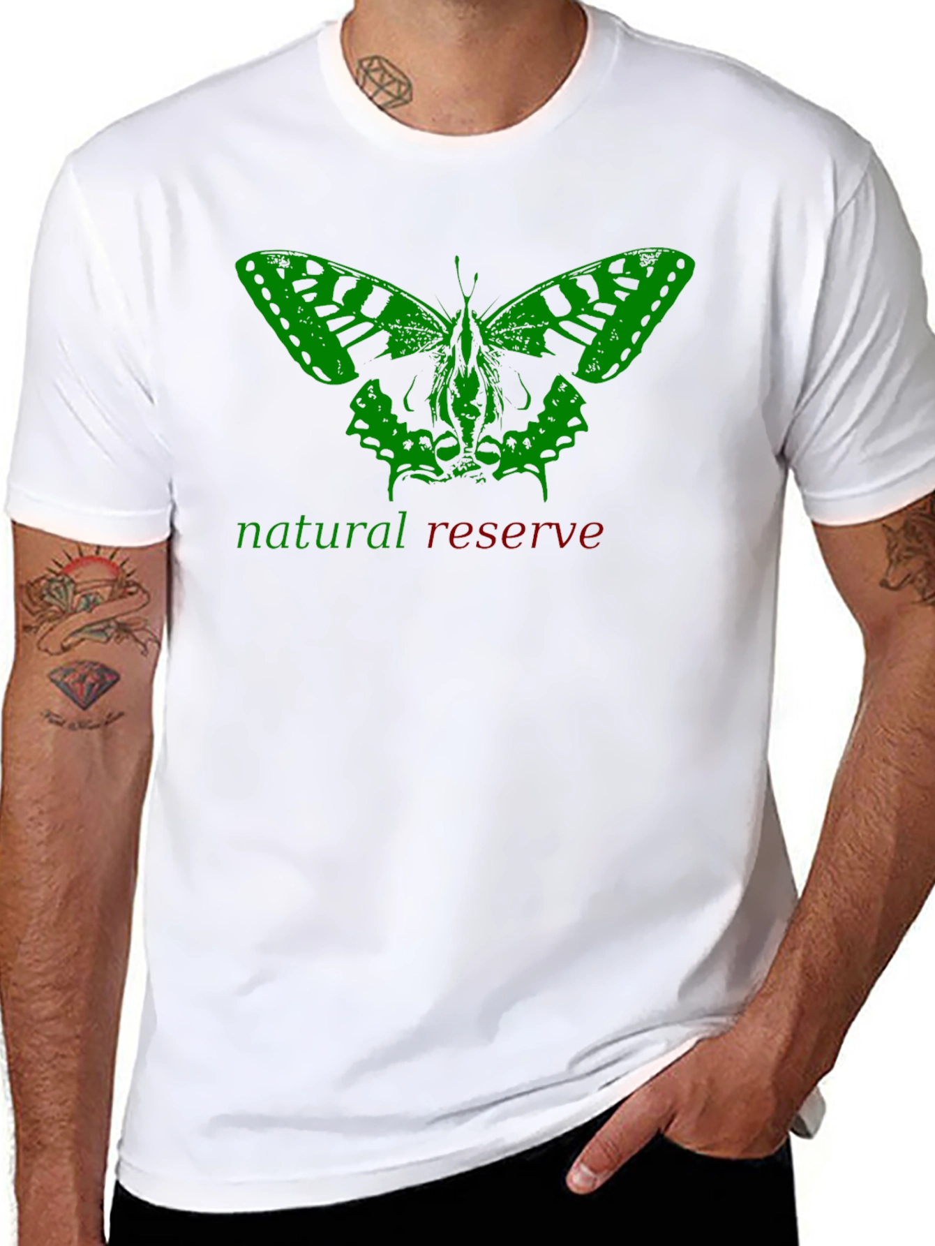 Nature Reserve Butterfly Graphic Tee - Black