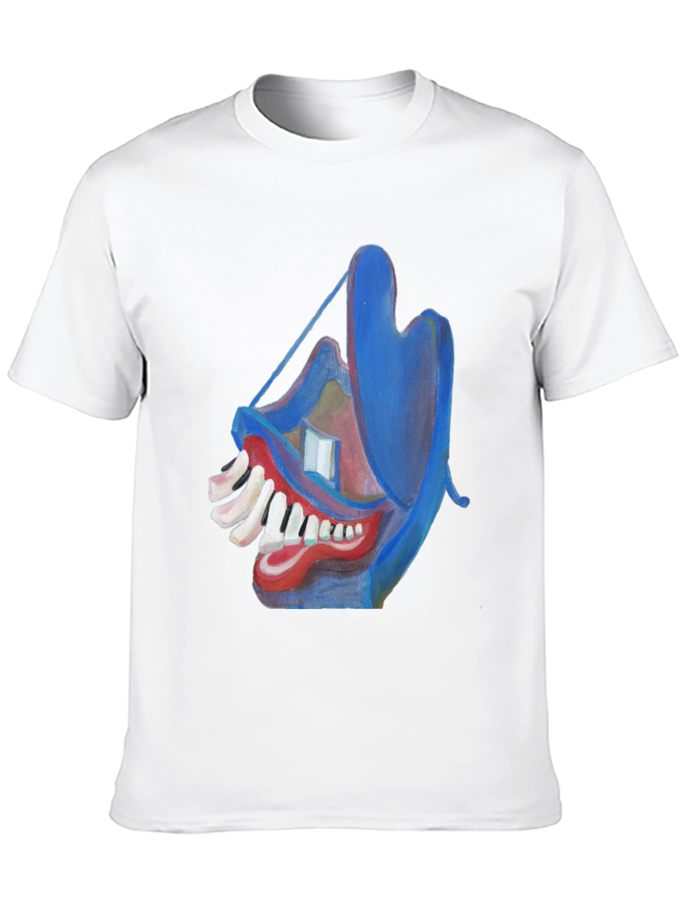Abstract Face Graphic Tee - Unique Art Design