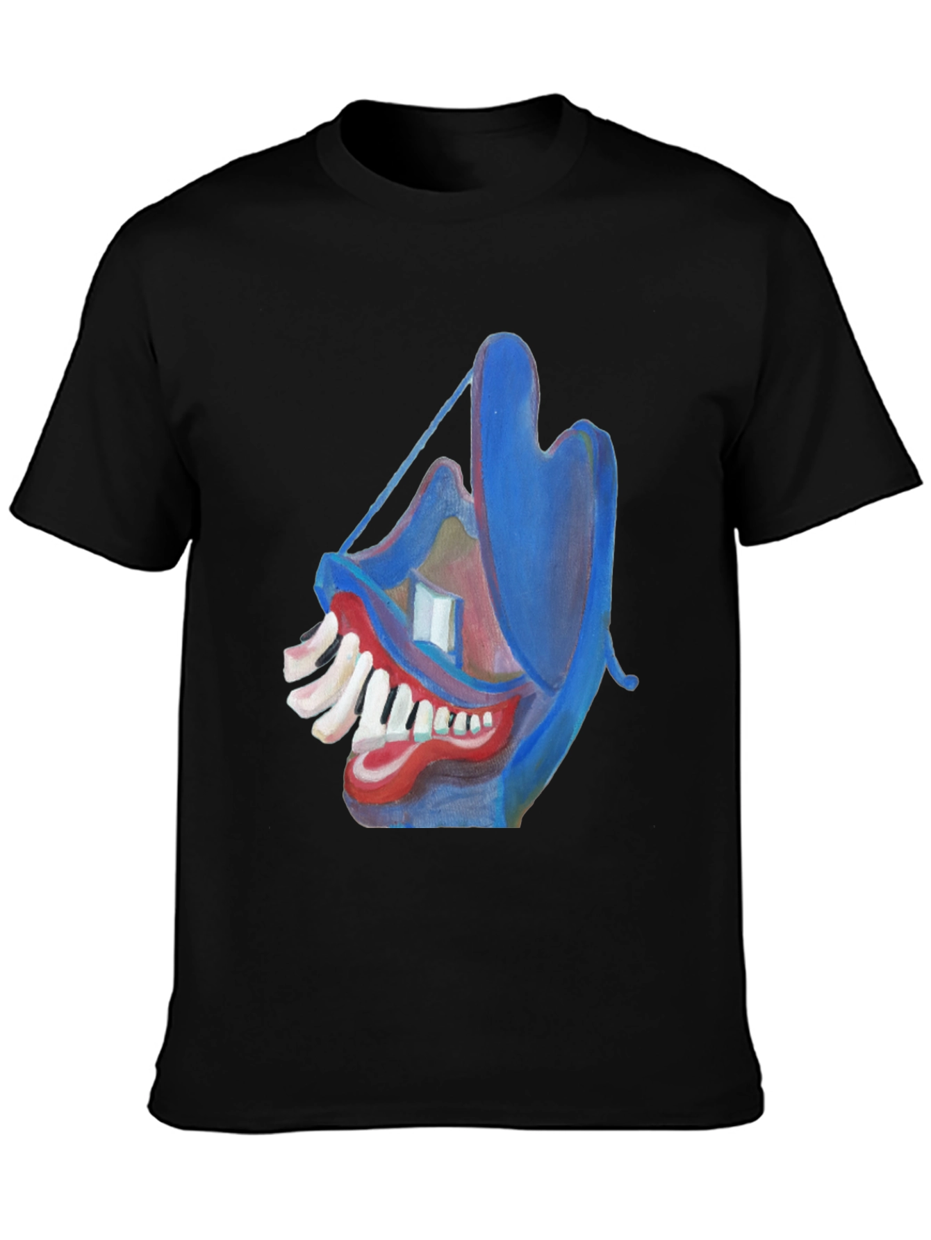 Abstract Face Graphic Tee - Unique Art Design