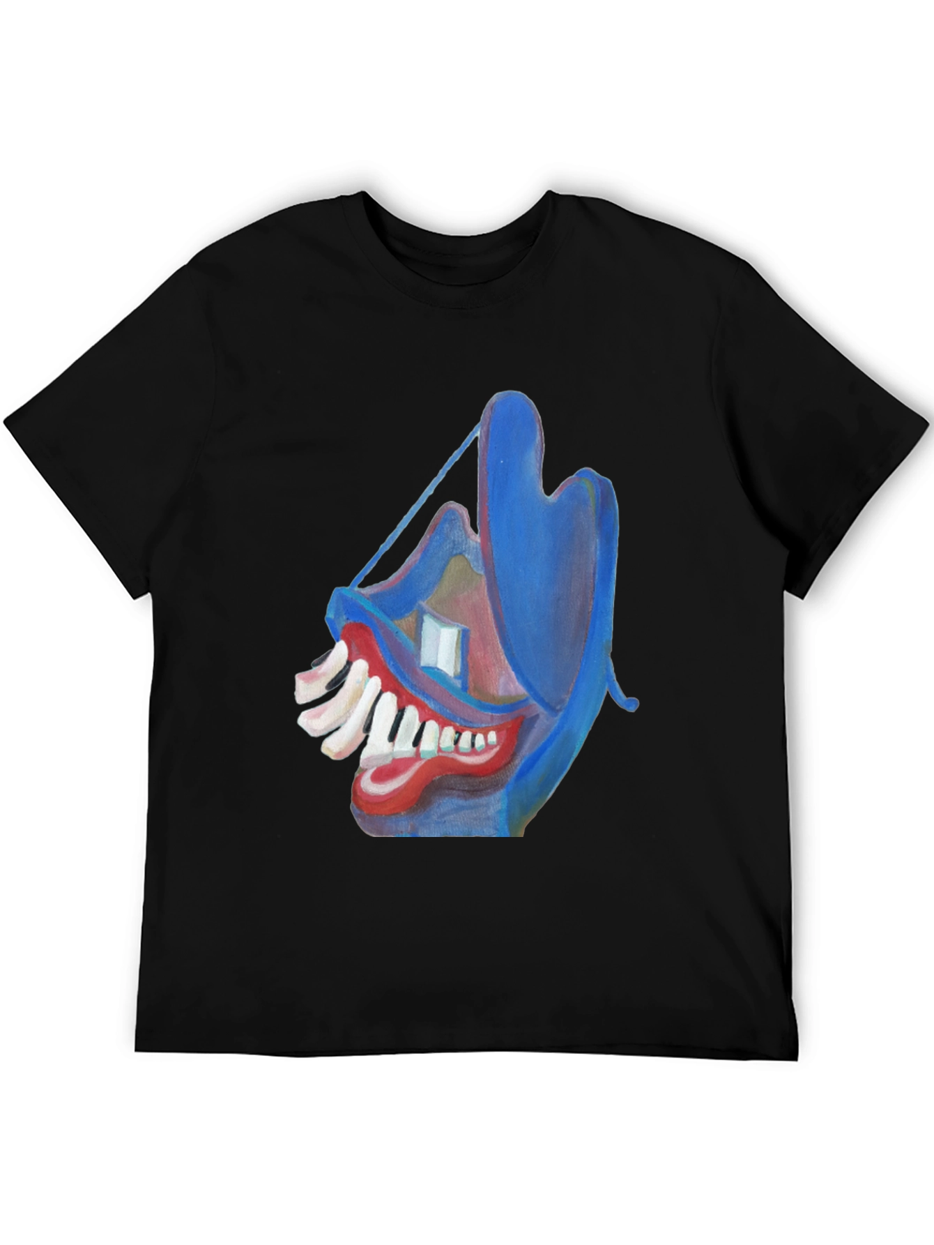 Abstract Face Graphic Tee - Unique Art Design