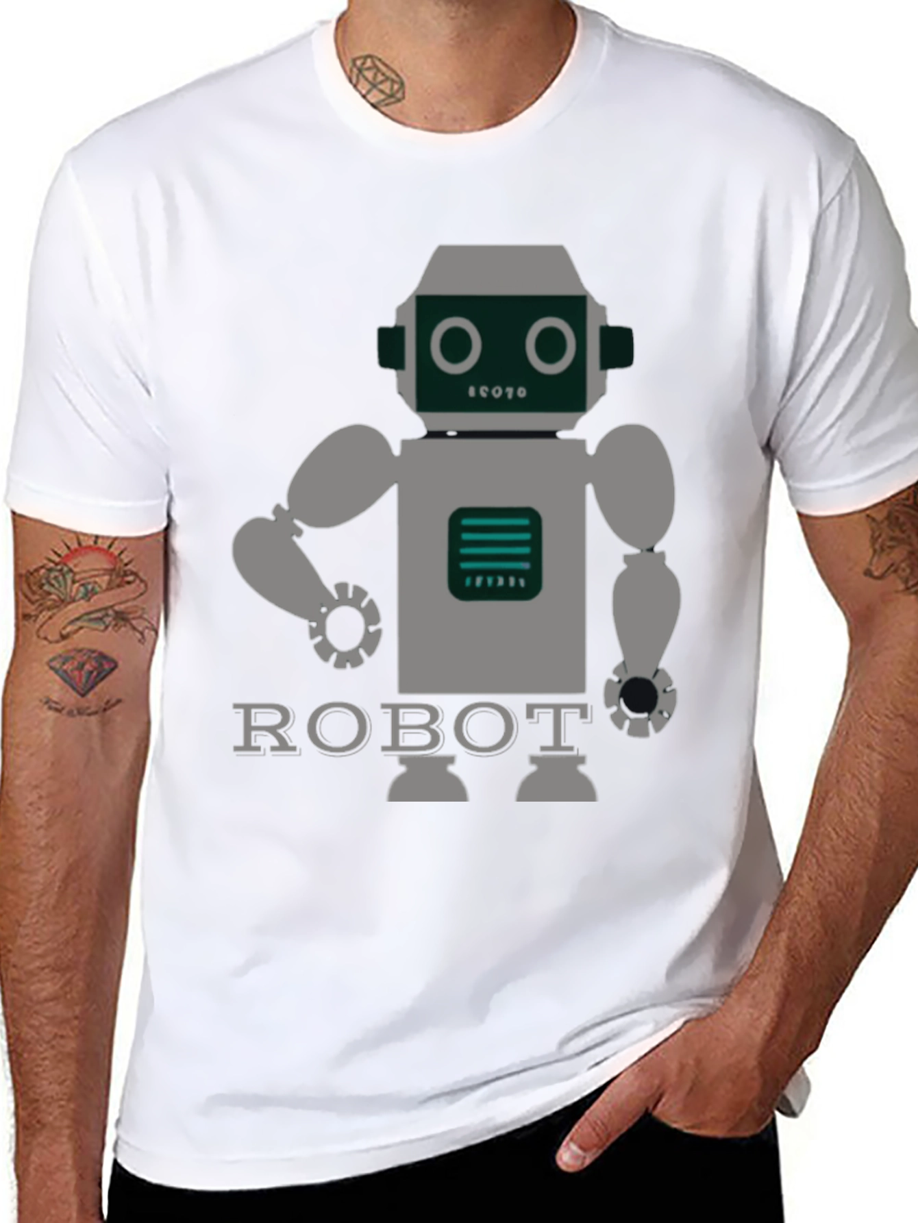 Robot Graphic T-Shirt - Fun & Unique Design